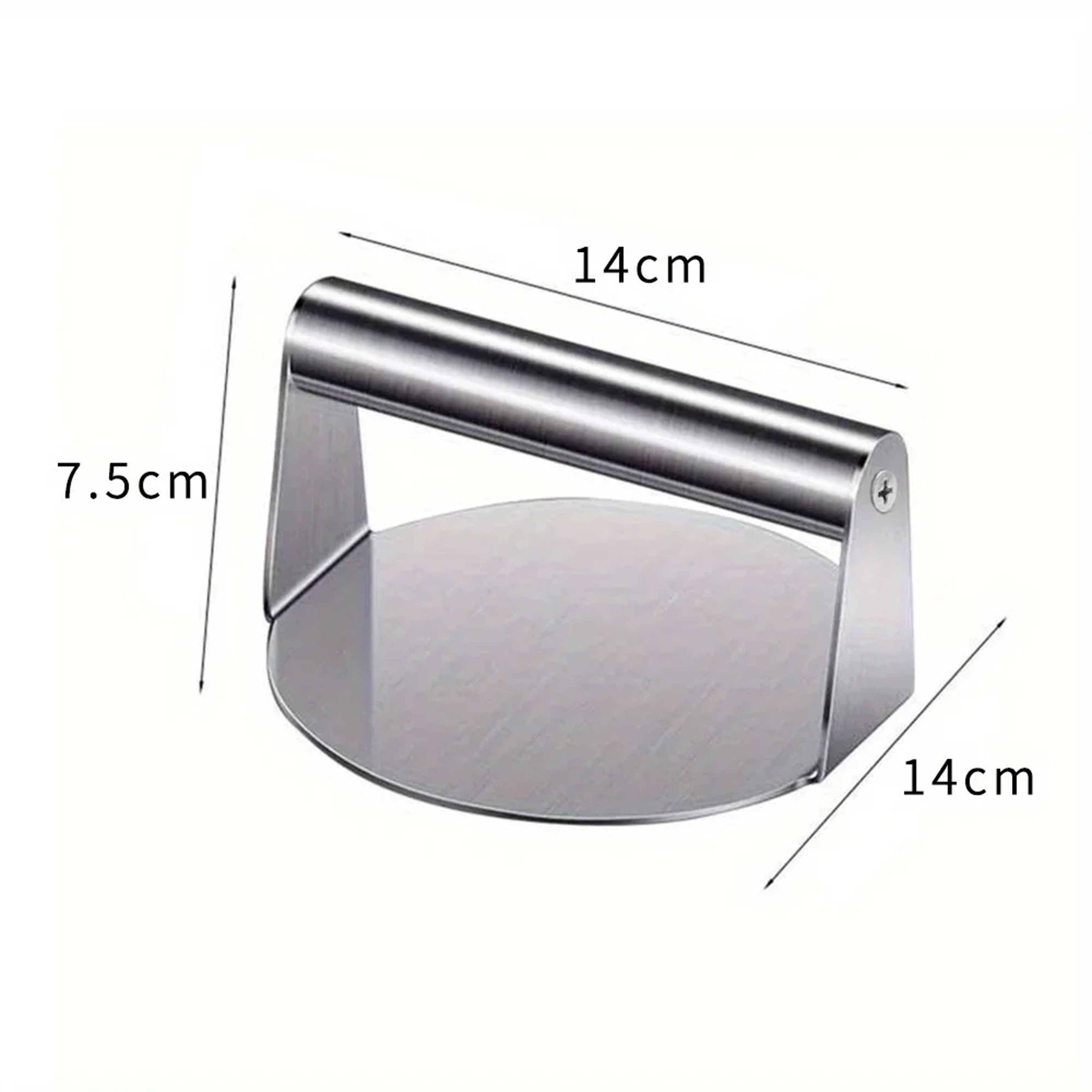 Circular Meat Press Mold for Deli Meats, Stainless Steel Smash Burger Press, Hamburger Patties Meat Masher for Kitchen – view 2