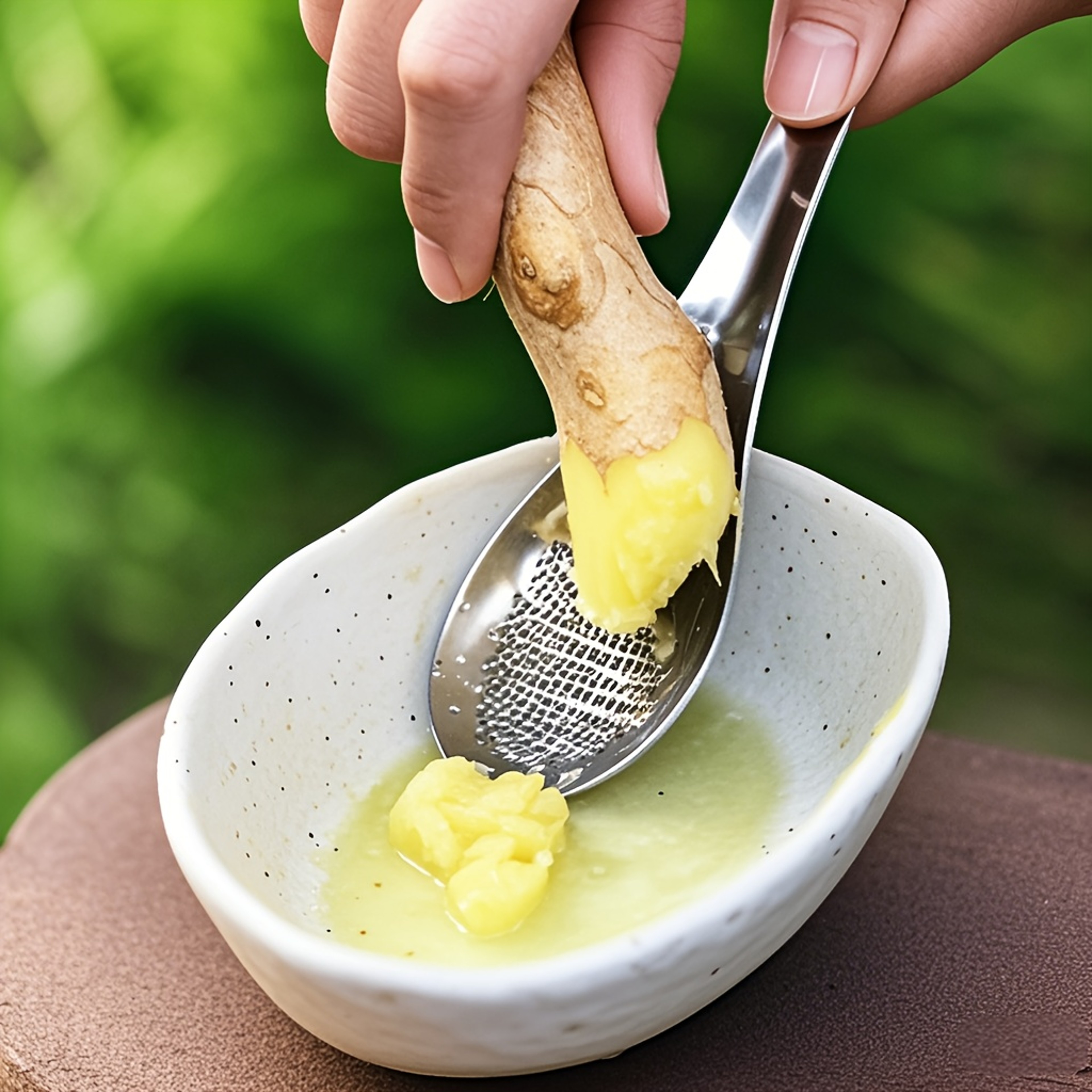Stainless Steel Garlic Ginger Grater Spoon For Fruits Roots Vegetables 0