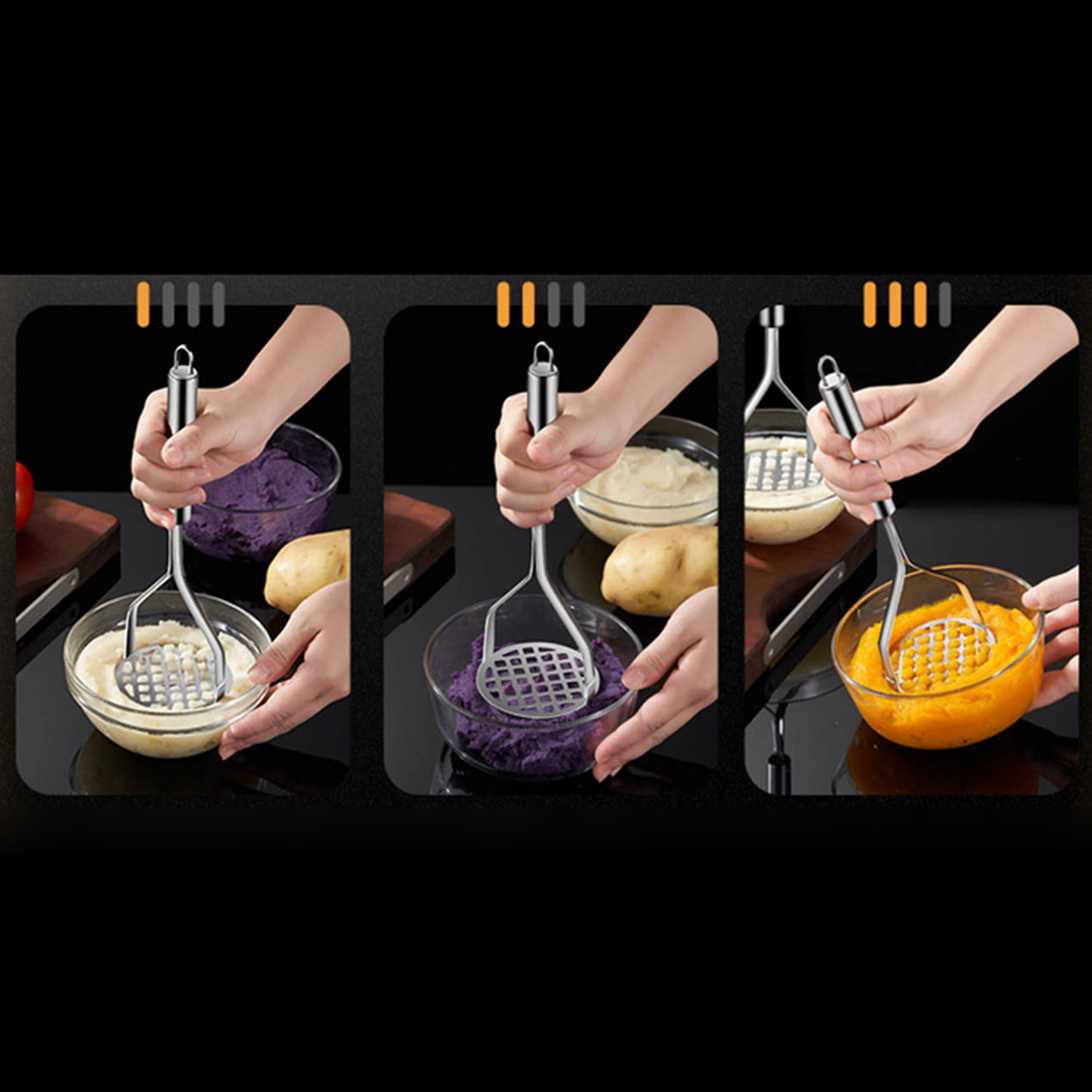 Creative Mud Press Masher for Puree Juice Maker Kitchen Gadget Stainless Steel – view 4
