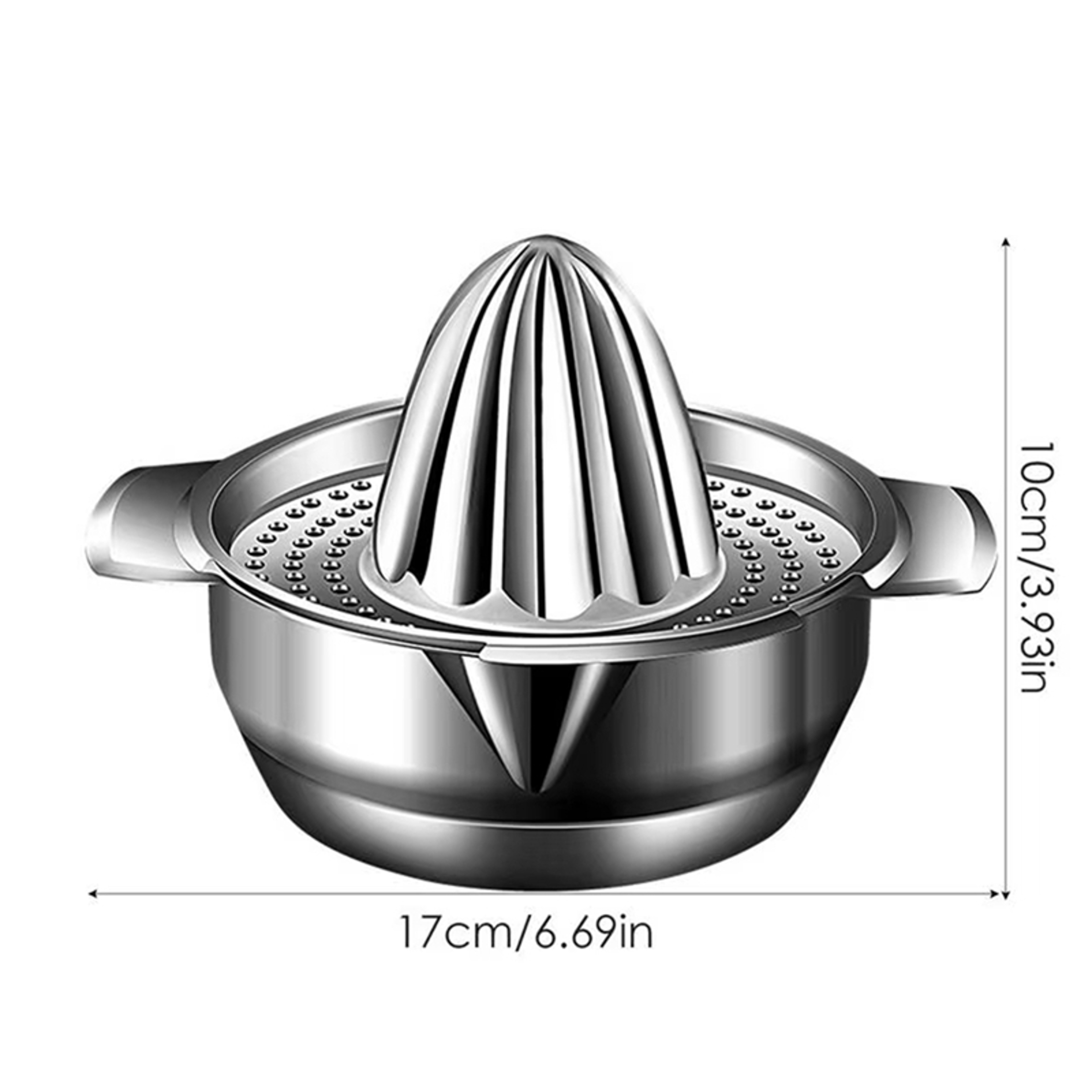 Manual Orange Juicer for Household Use, Fruit Squeezer, Hand Reamer Press with Strainer – view 6