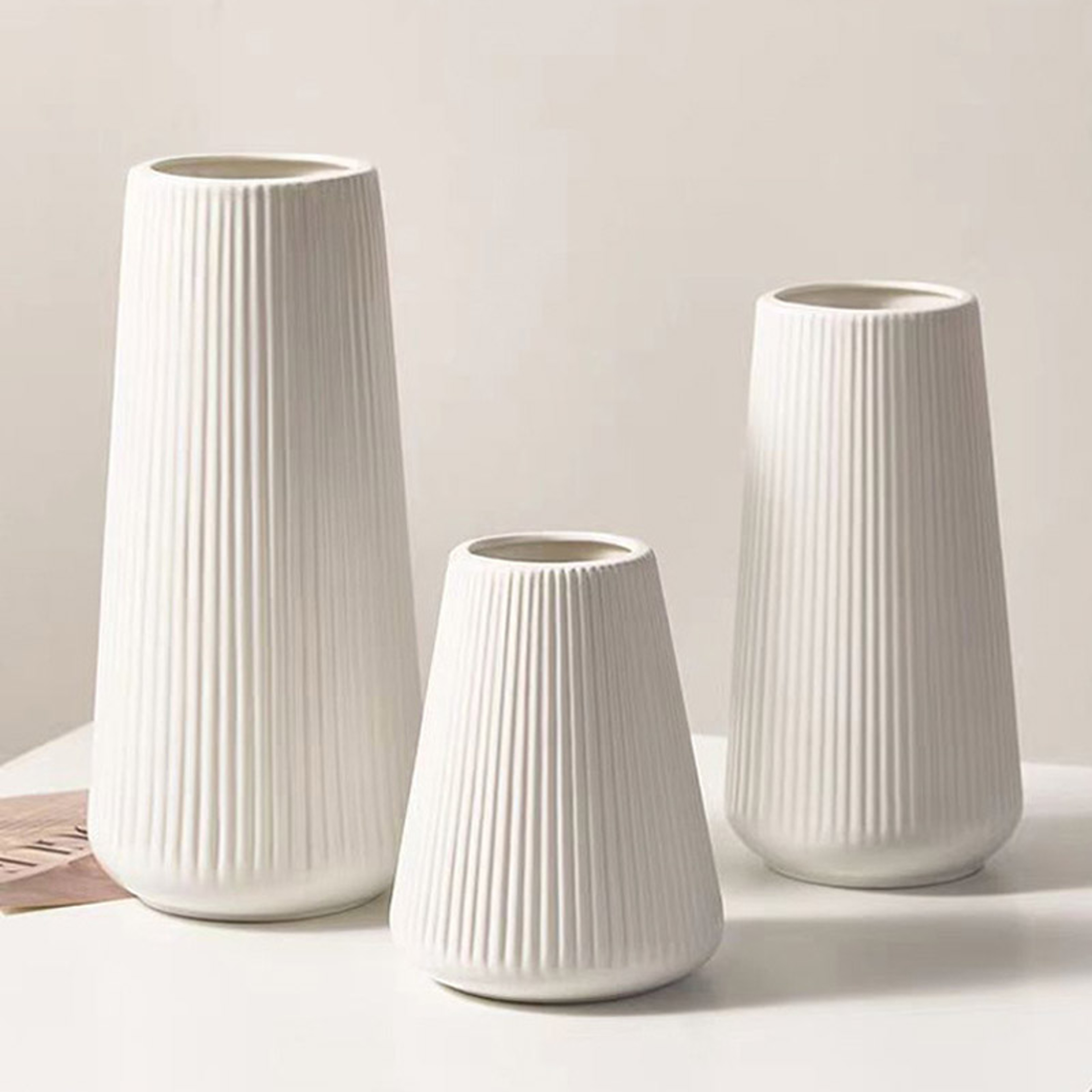 Durable Plastic Flower Vase Elegant Nordic Vase Ornaments Home Living Room Decoration Creative Flow 4
