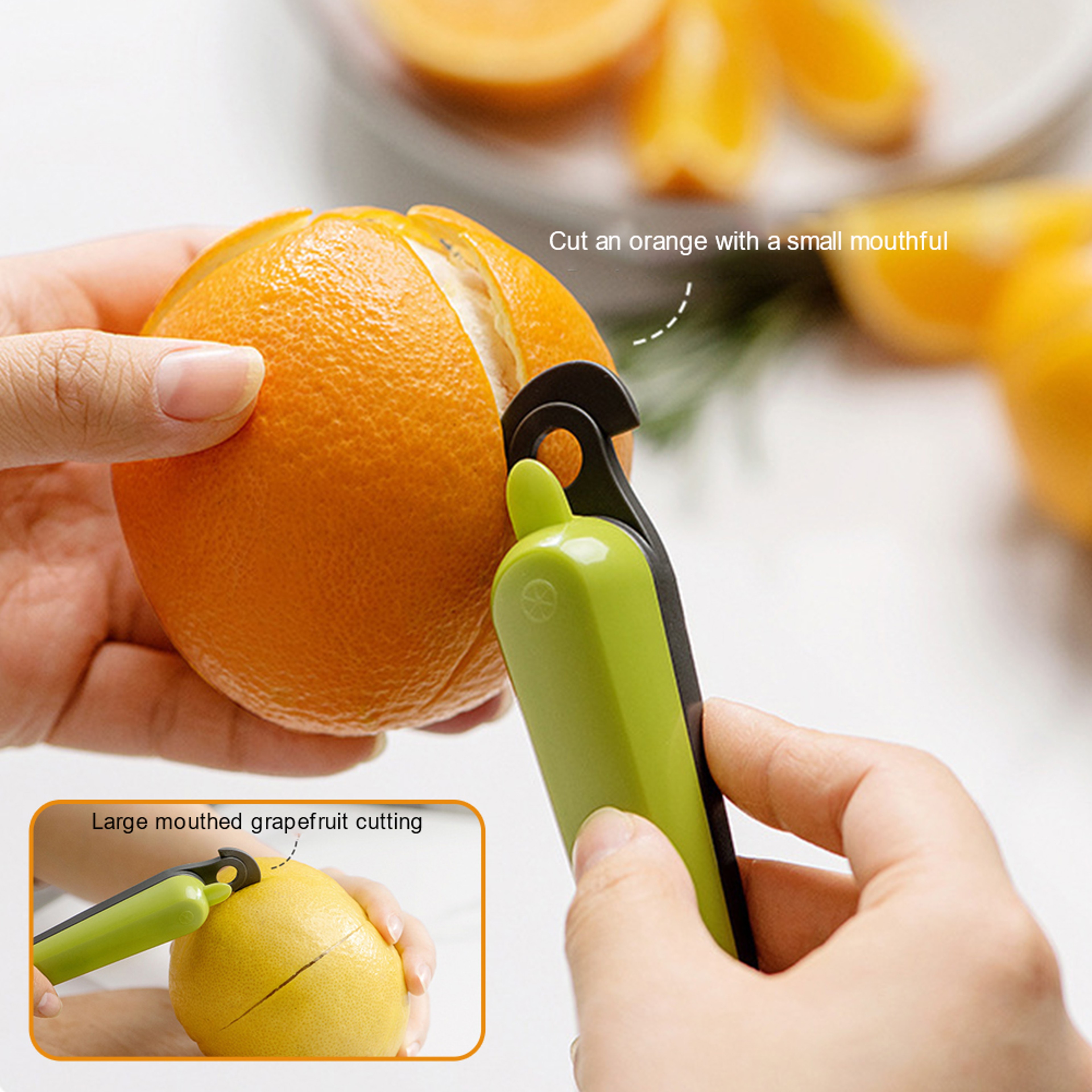 Orange Peeler Stripper Device, Multifunctional Peeling Knife for Grapefruit and Lemon - Kitchen Tools – view 3