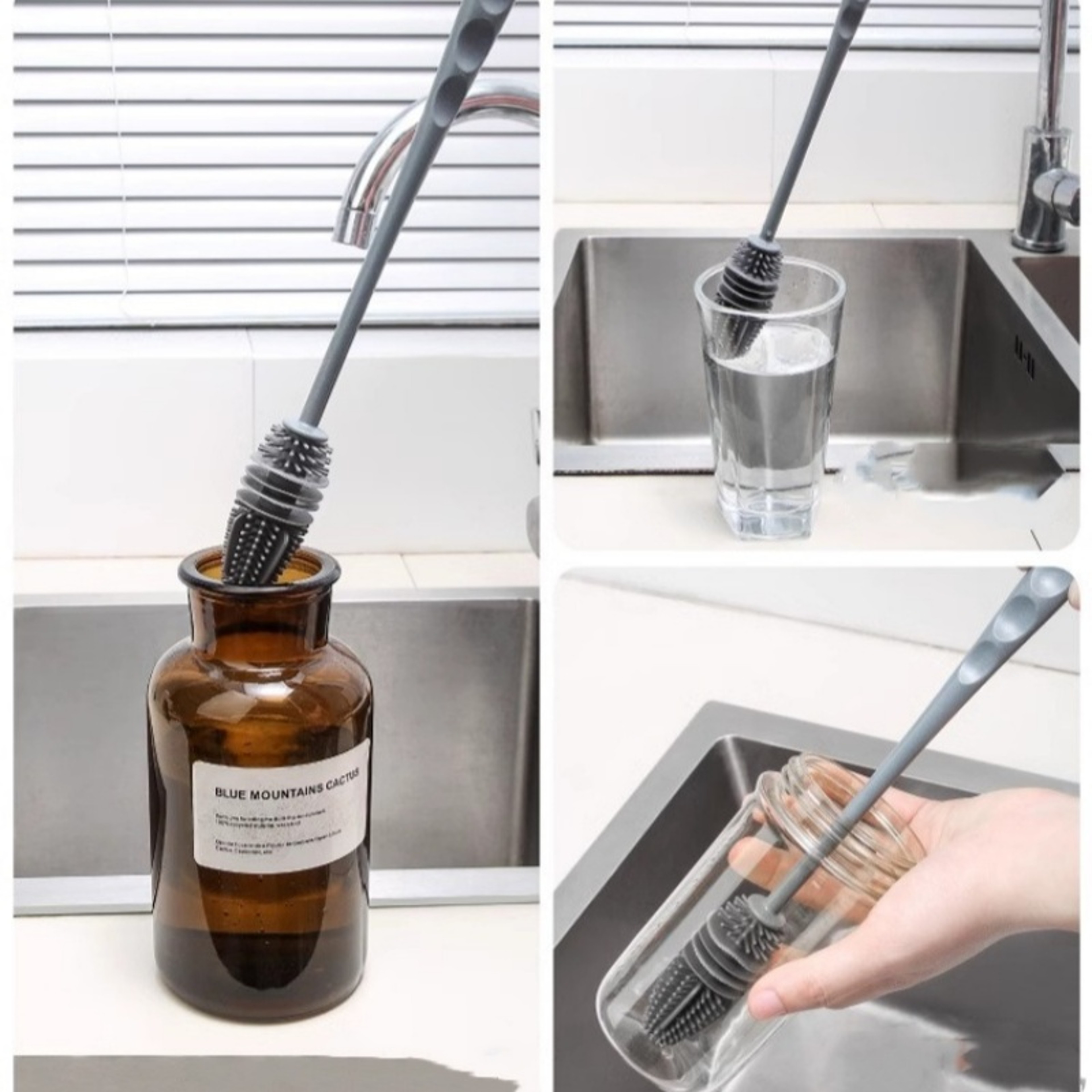 Kitchen Cleaning Tool, Silicone Glass Cleaner, Wineglass Brush – view 5