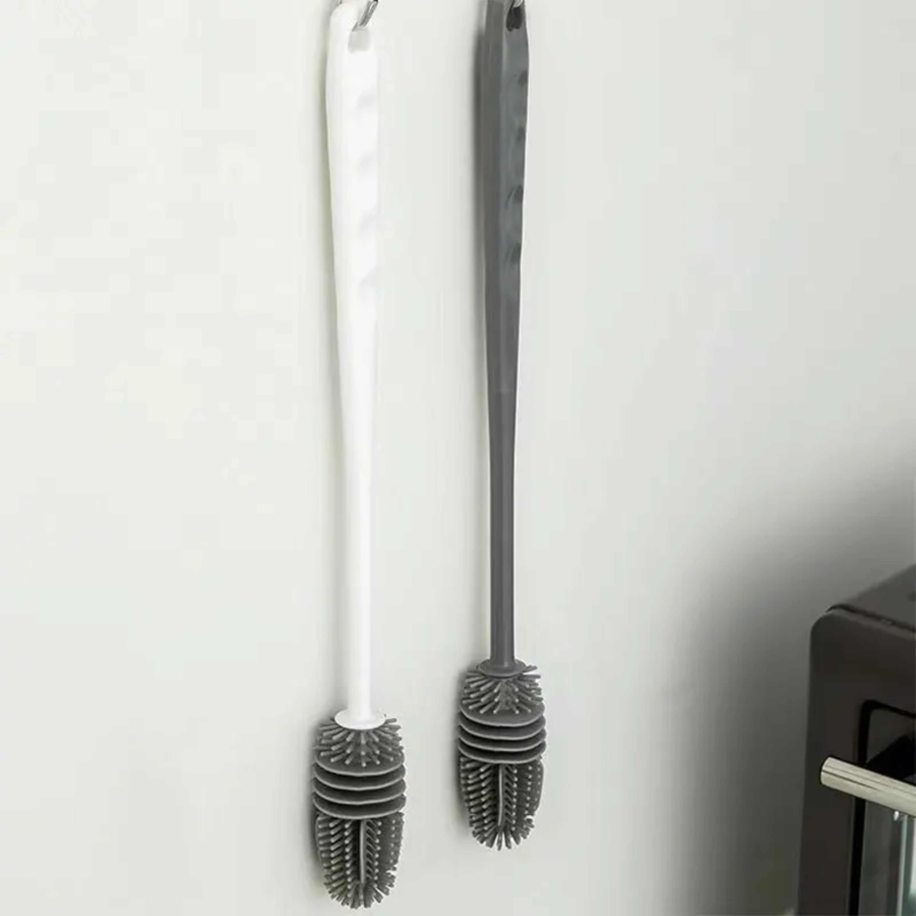 Long Handle Silicone Cleaning Brush Glass Cup Scrubber For Milk Bottles And Kitchen 5