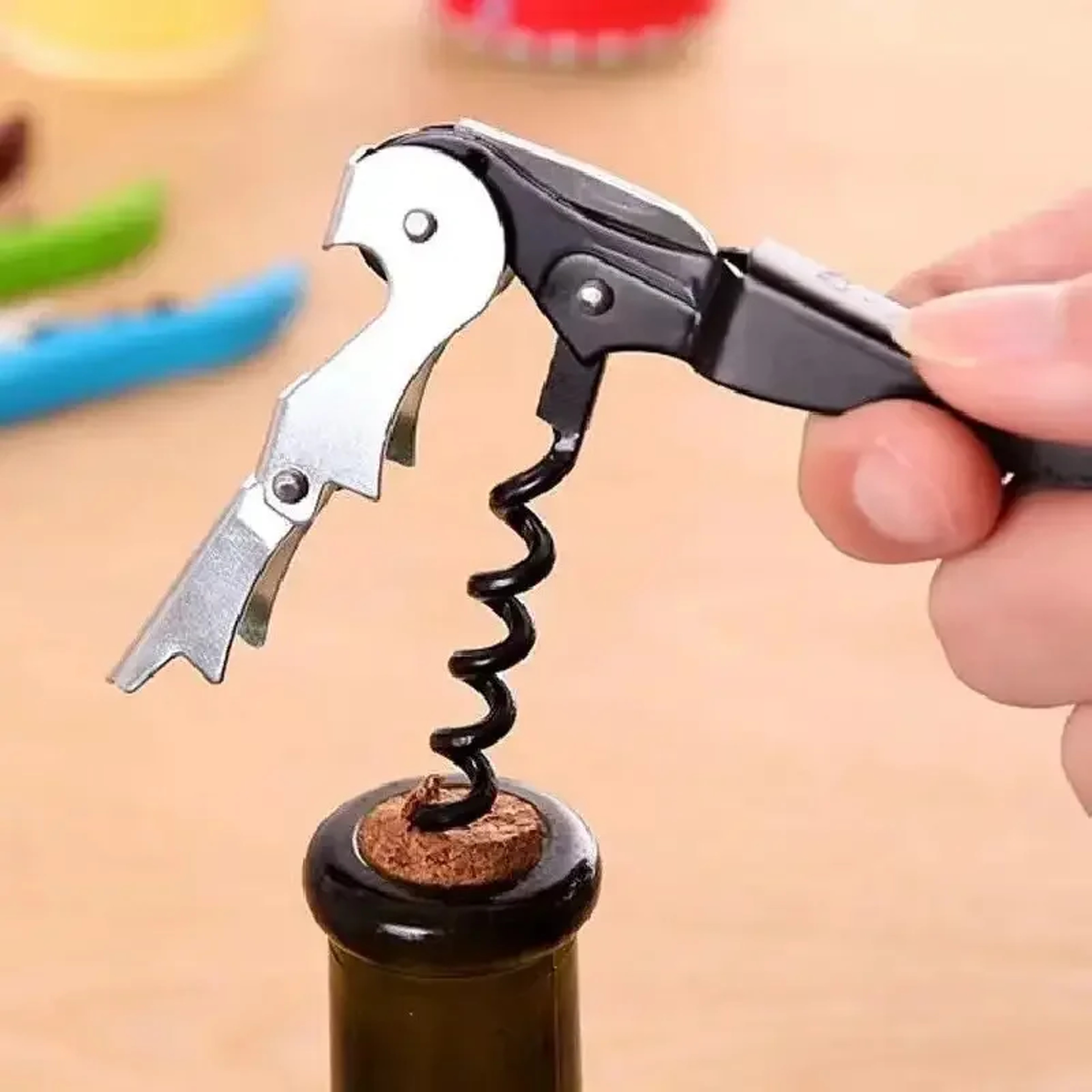 Multi-Functional Bottle Opener, Wine Corkscrew, Premium Stainless Steel Beer Cap Remover – view 1