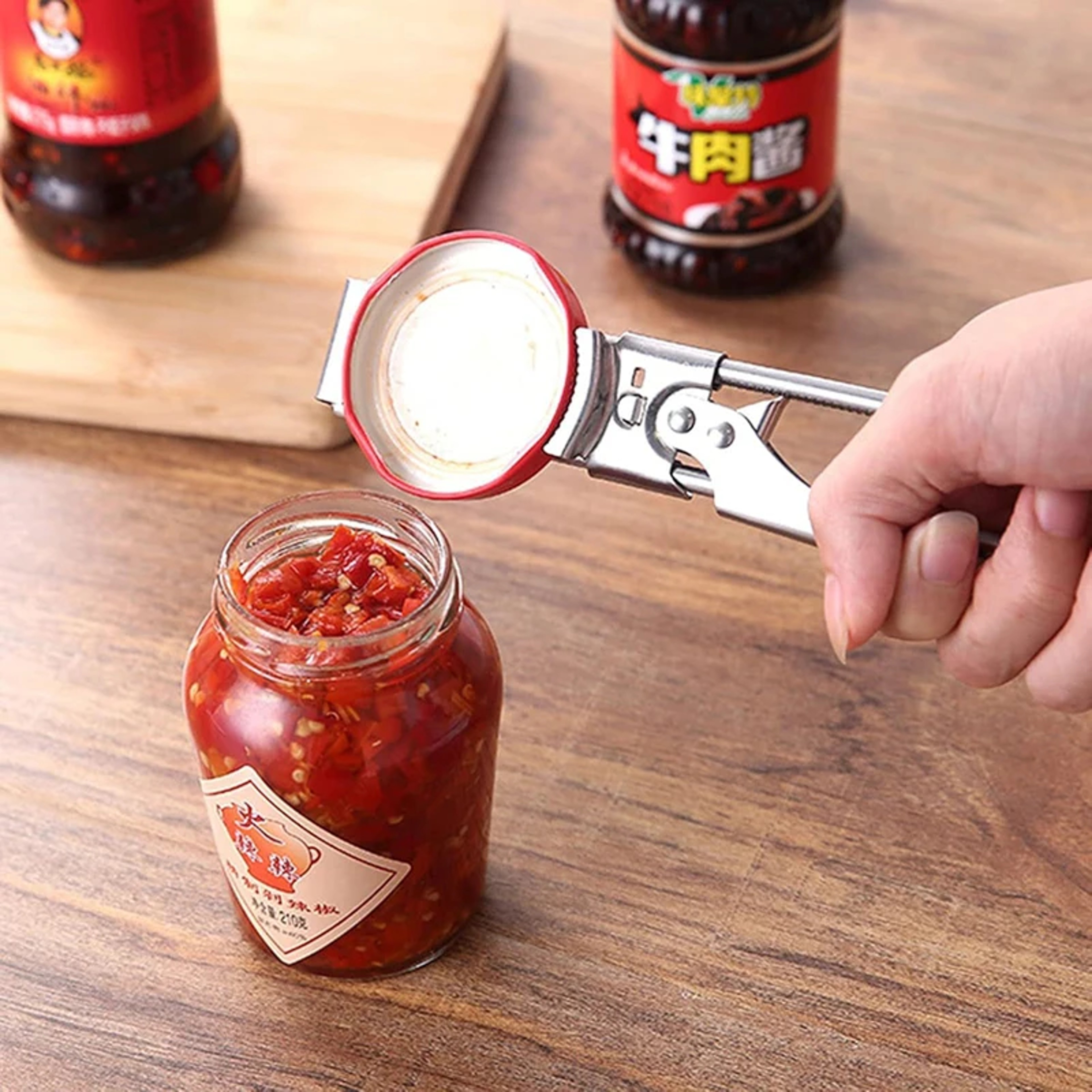 Heavy Duty Stainless Steel Adjustable Can Opener Labor Saving Multi Function Easy Grip Kitchen Acce 3