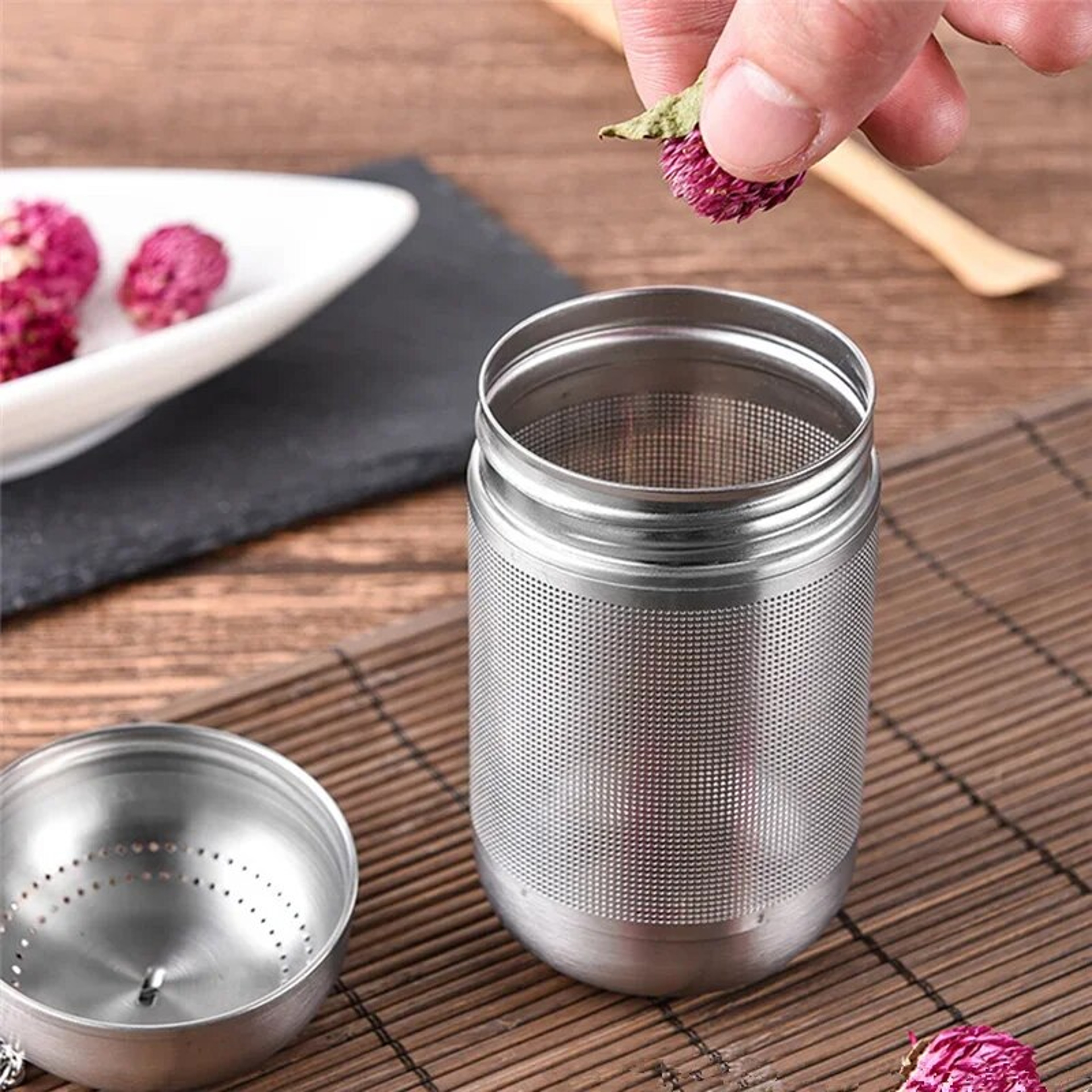 Infuser Ball Stainless Steel Tea Strainer Fine Mesh Filter For Teapot Coffee And Seasoning 3