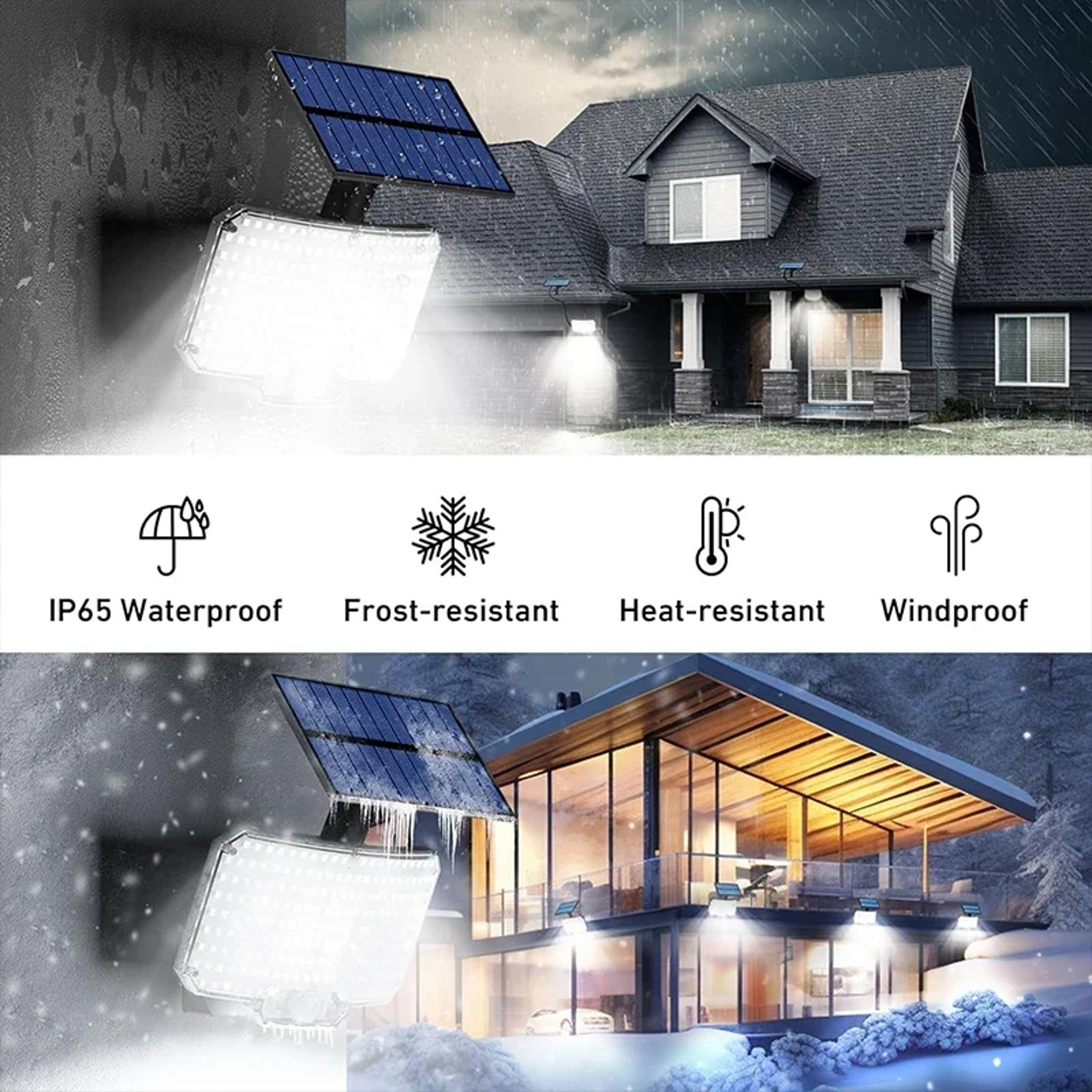Solar Light Outdoor Super Bright Motion Sensor Solar Strong Power LED Garden Wall Lamp IP65 Waterproof 3 Working Mode – view 3
