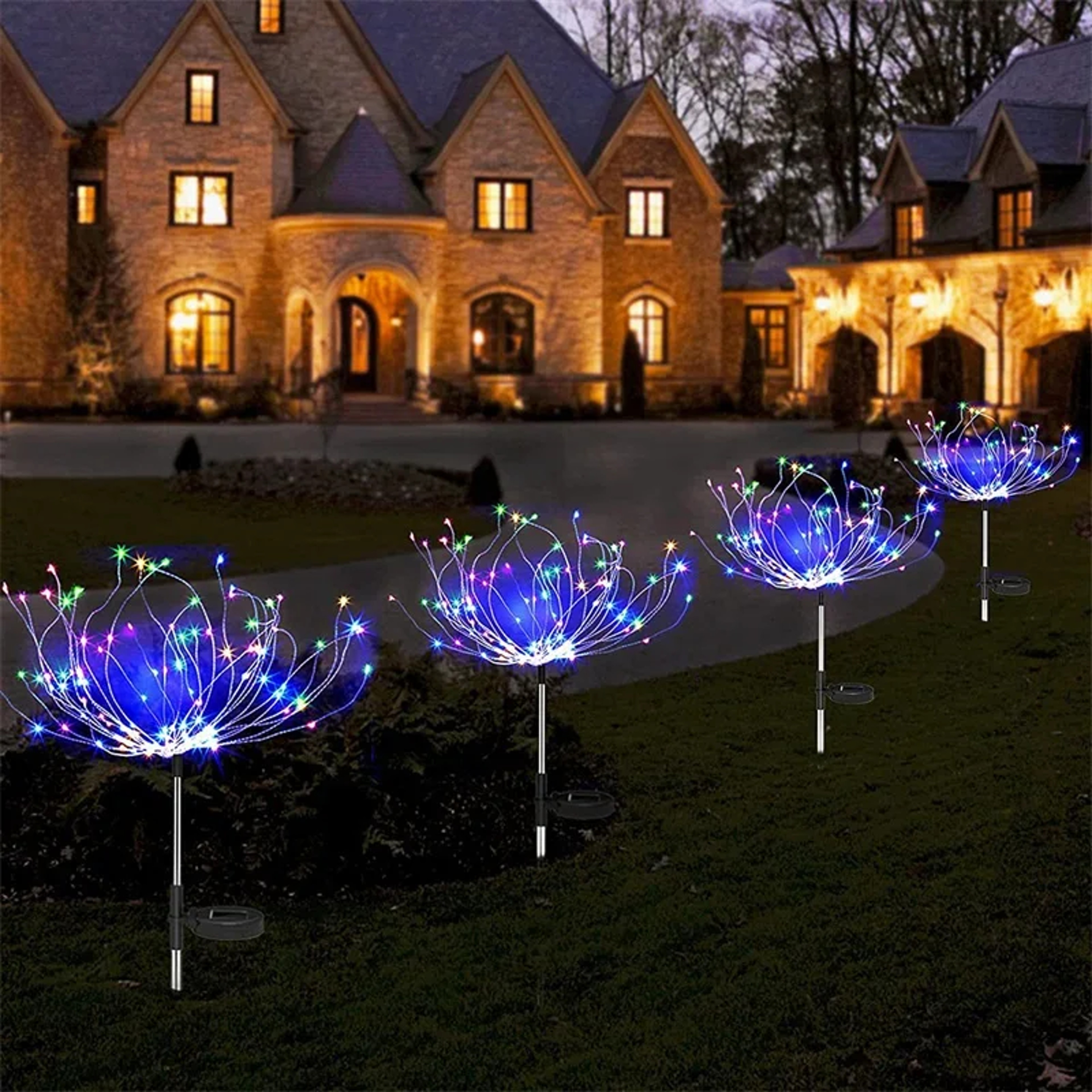 Outdoor Solar Firework Lights, Garden Yard Patio Pathway, Decorative Christmas Wedding Fairy Lights – view 2