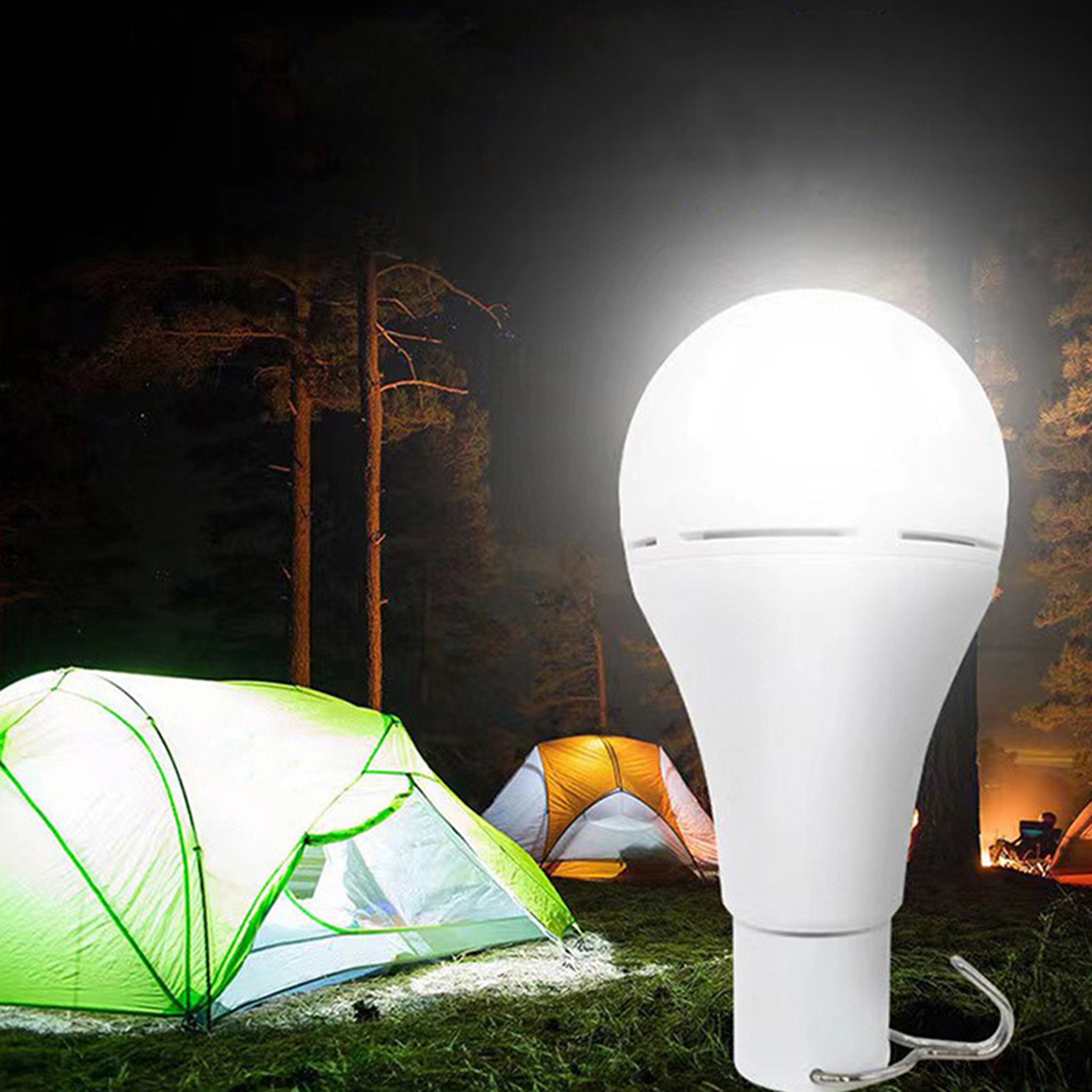 Portable LED Solar Bulb Light Waterproof Emergency Sunlight Powered Lamp 5V USB Hanging Light For I 5