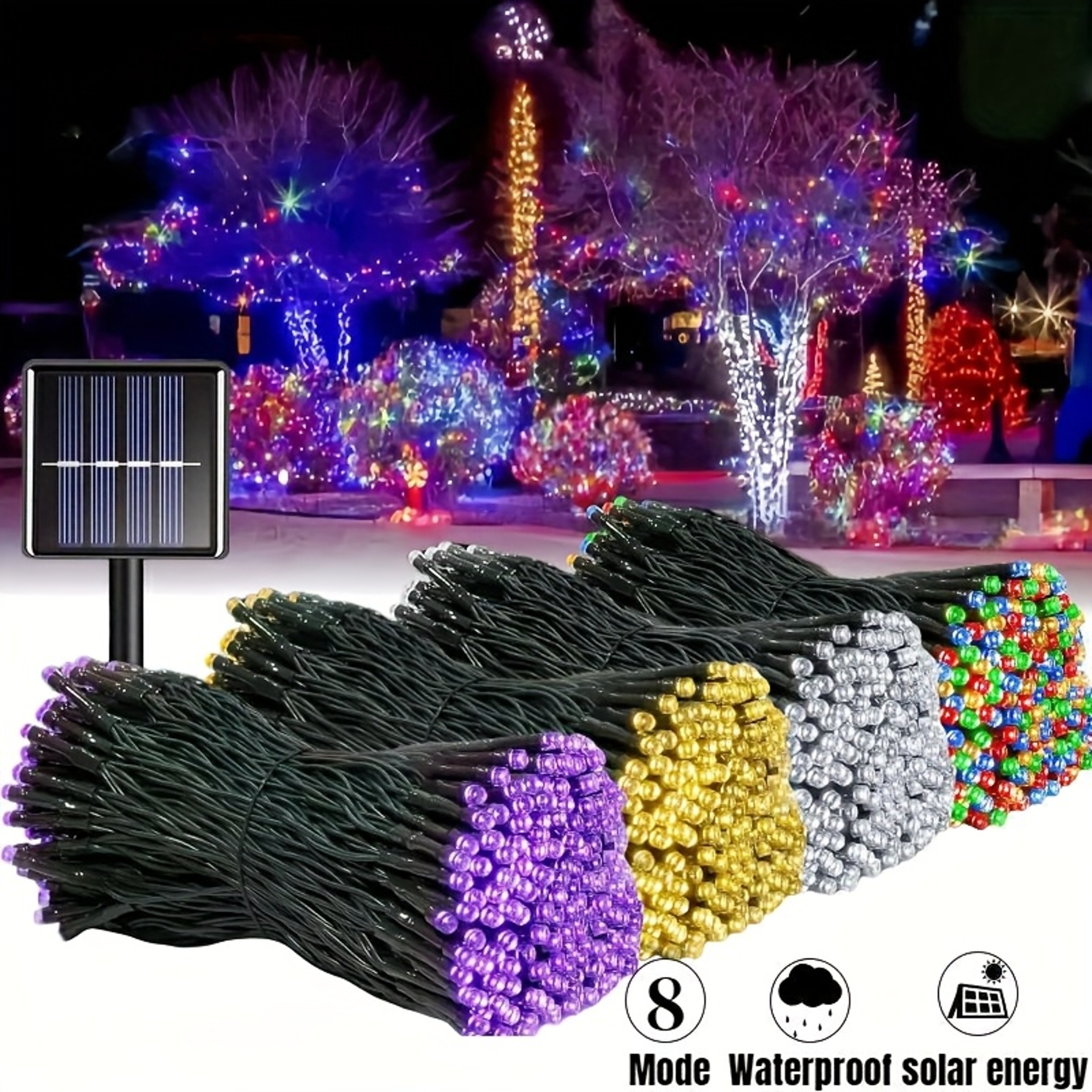 Solar String Lights LED Starry Sky Lights For Outdoor Garden Yard Christmas Halloween Decor 0