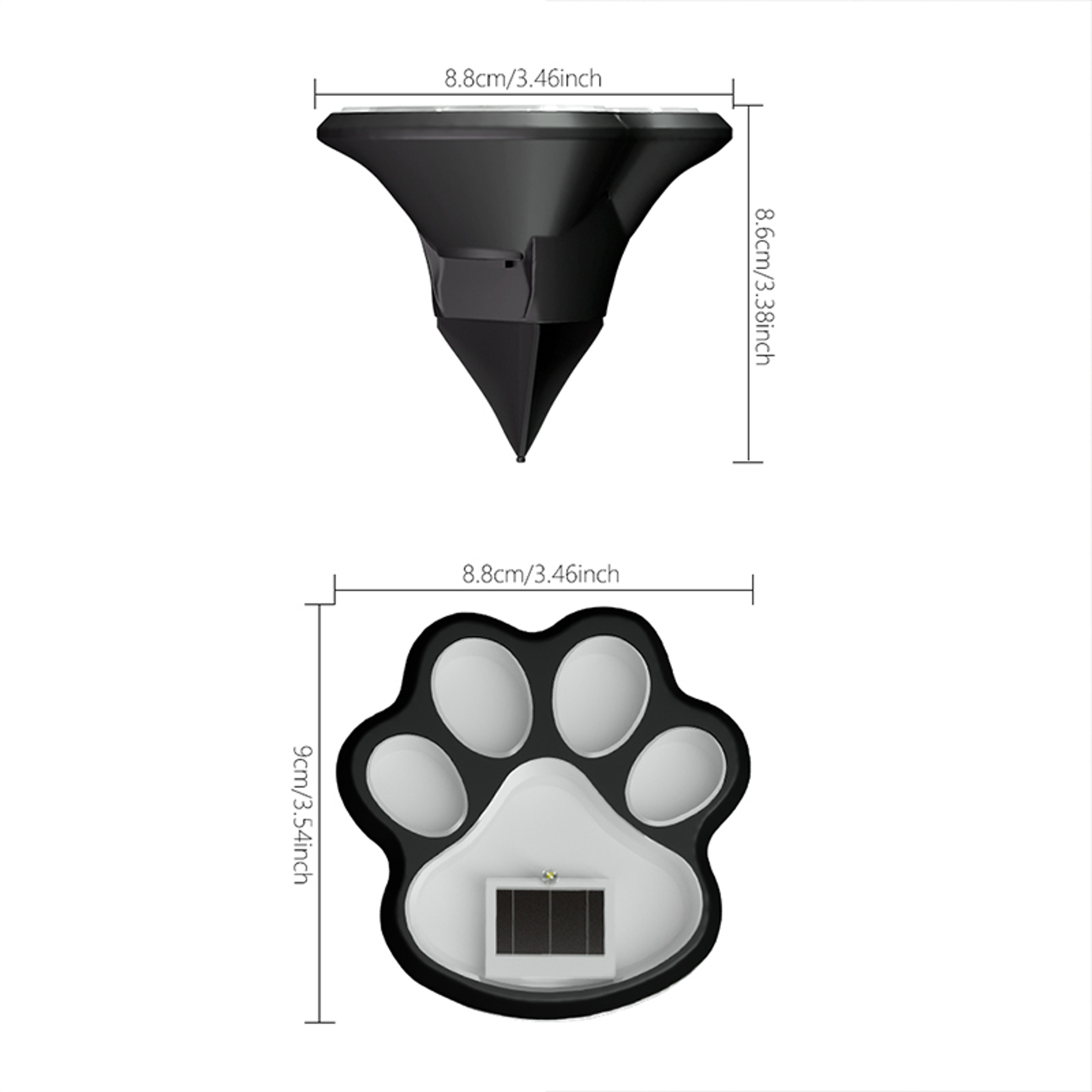 LED Energy Saving Lawn Lamp Dog Claw Solar Outdoor Light For Garden Patio And Stairway Decor 1