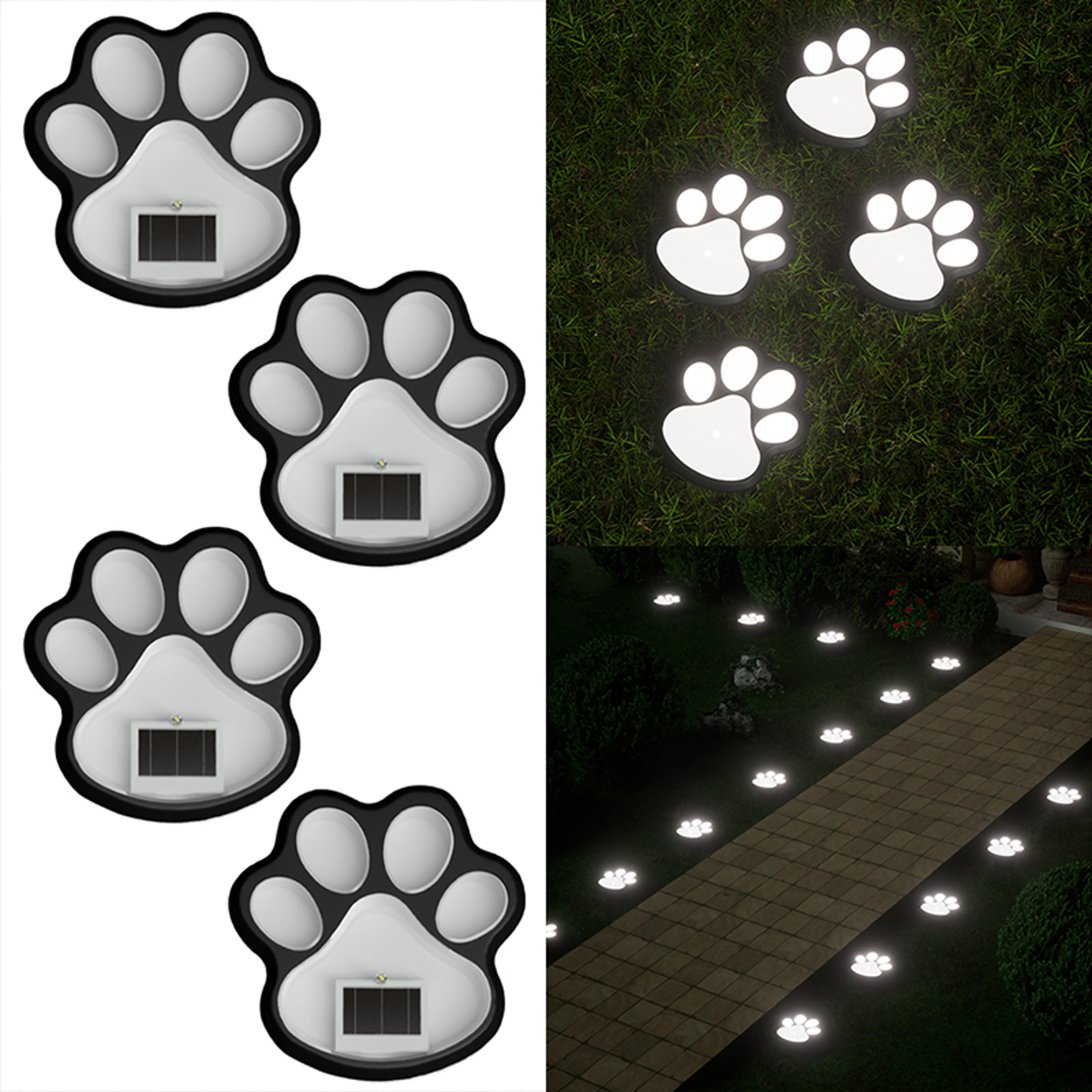 LED Energy Saving Lawn Lamp Dog Claw Solar Outdoor Light For Garden Patio And Stairway Decor 6