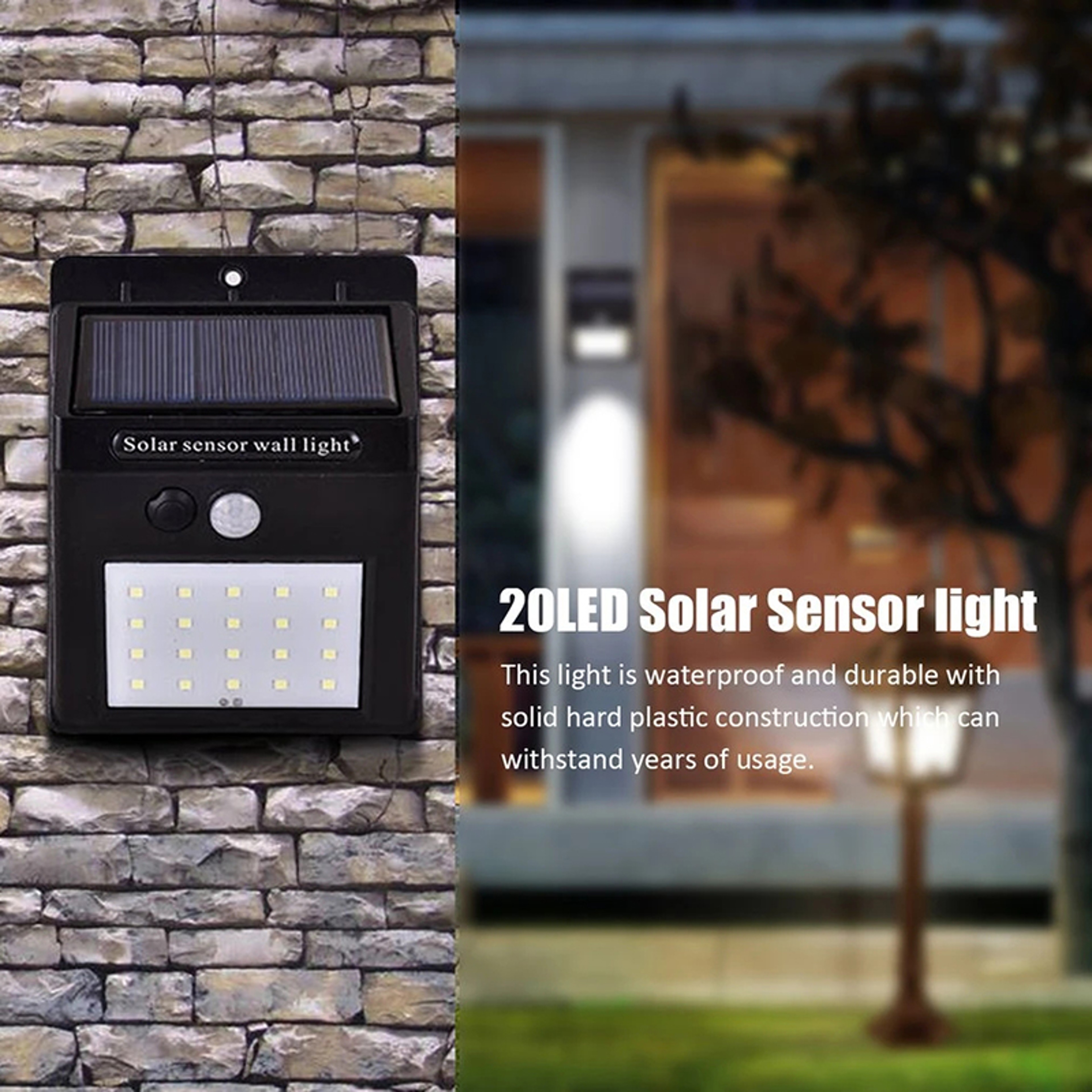 Wireless LED Solar Motion Sensor Light Waterproof Outdoor Security Lighting For Garden Pathway Cour 2