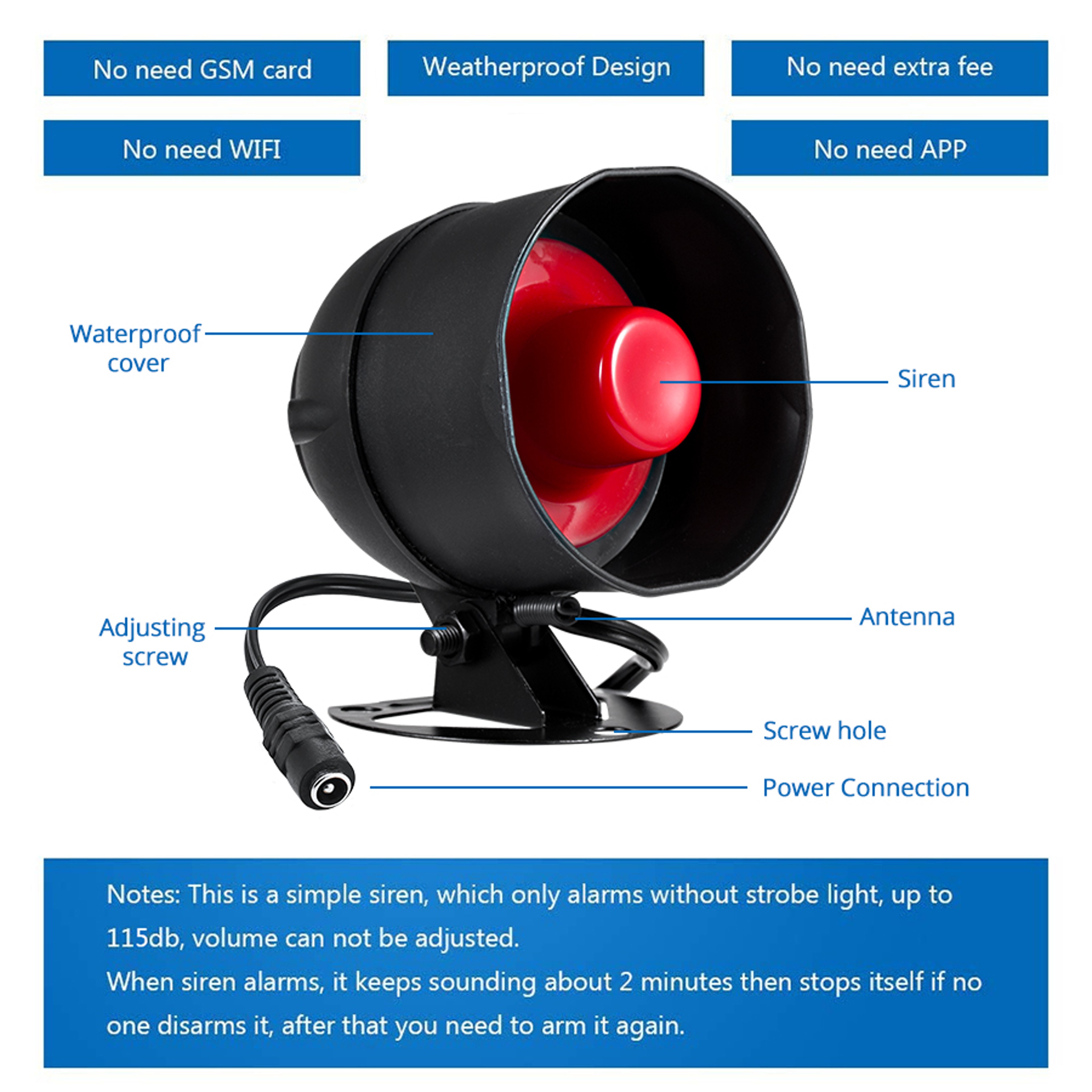 Standalone Wireless Alarm System For Home Security PIR Motion Detector Burglar Horn Alert 3