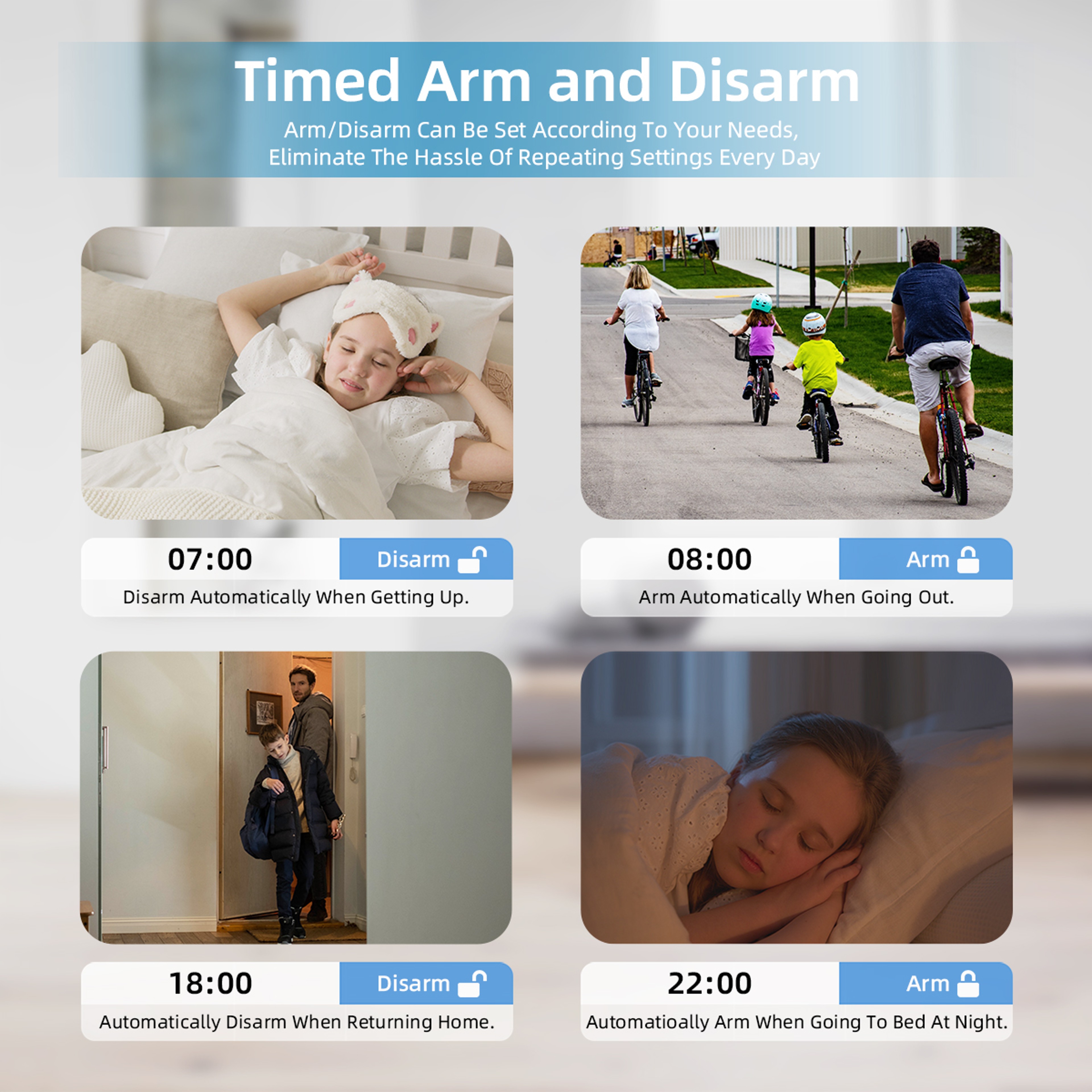 Wifi GSM Alarm System For Home 43inch Touchscreen Tuya Smart App Control Temperature Display 5