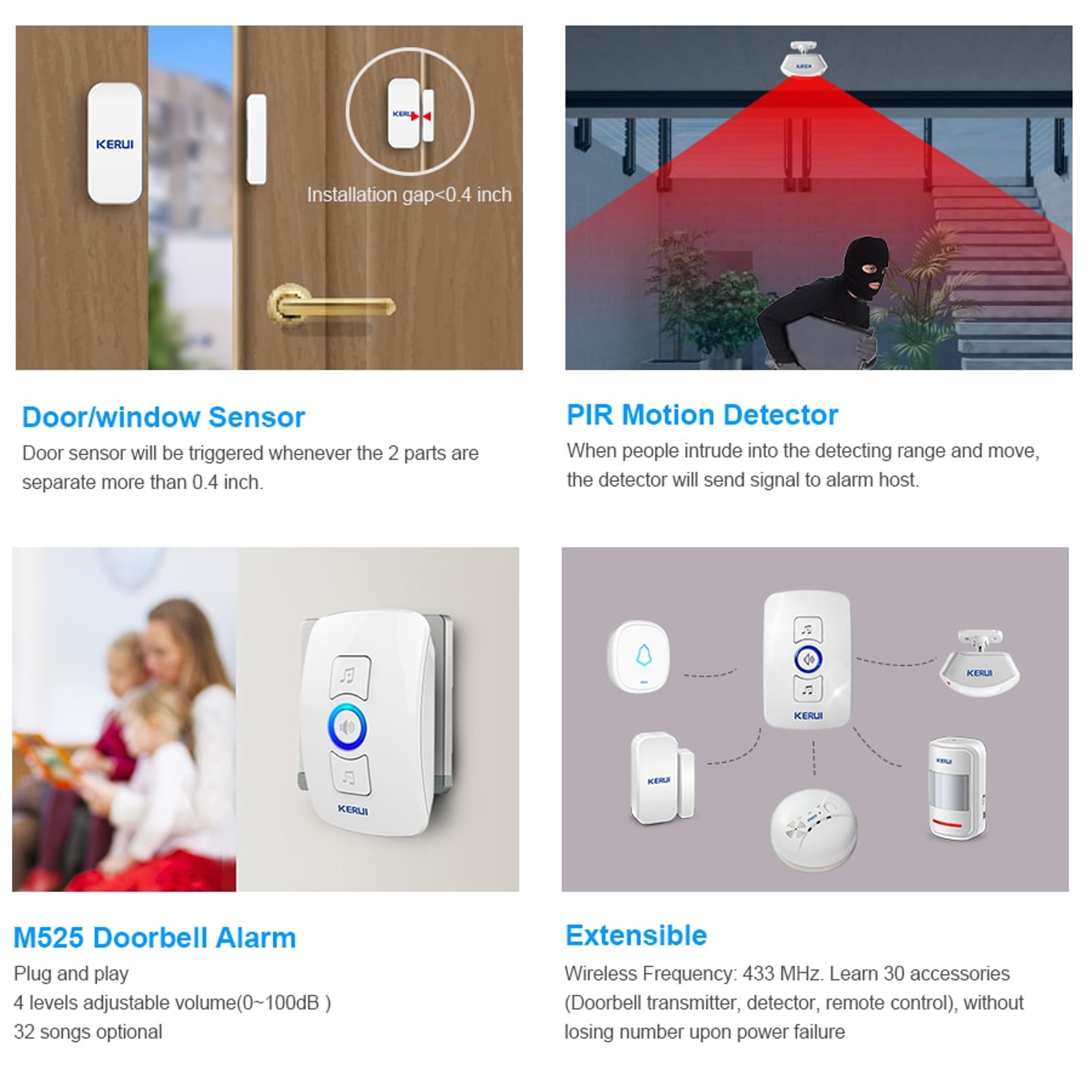 Smart Wireless Doorbell With AntiTheft Alarm Wide Range Secure Your Home With Customizable Welcome  5