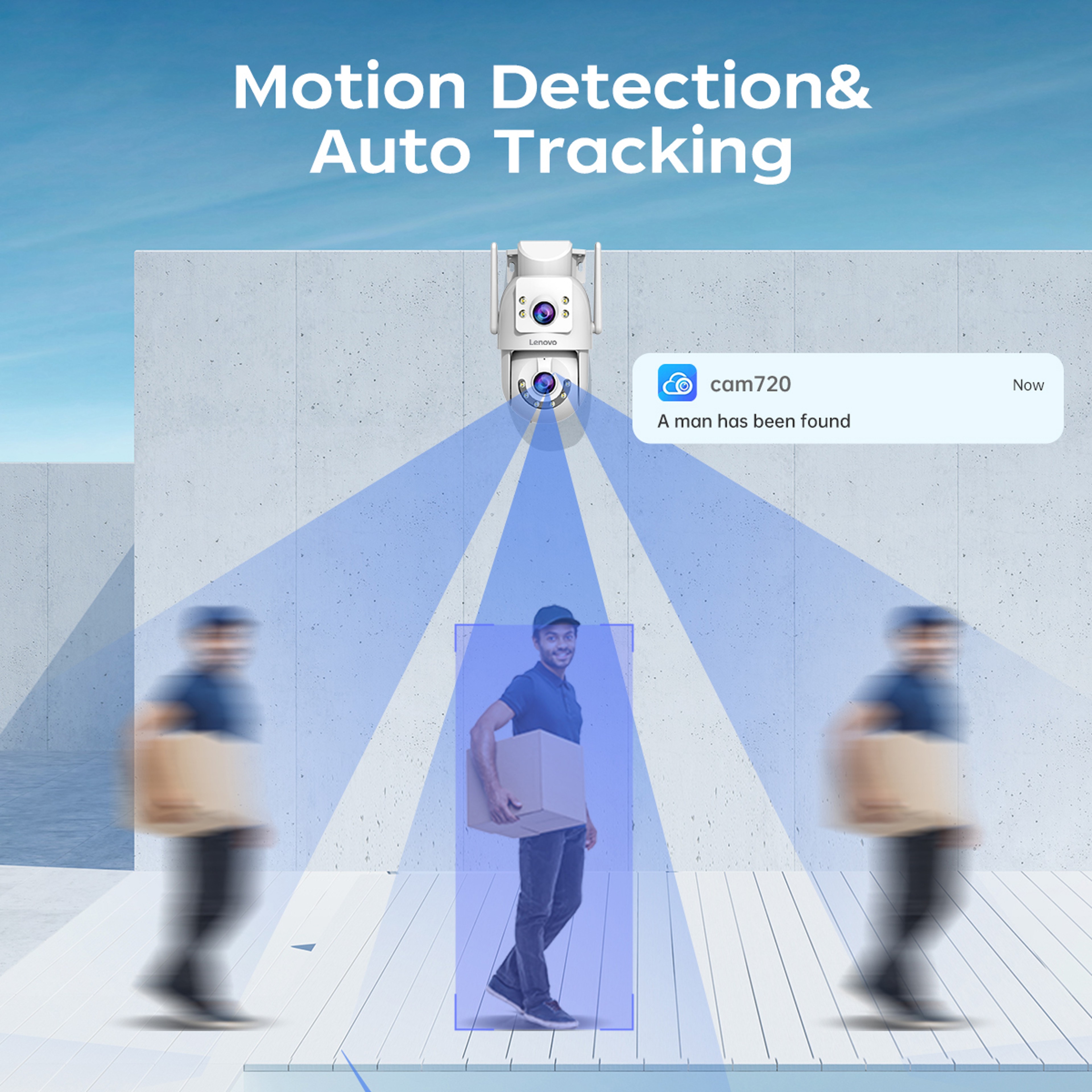 WiFi Outdoor Dual Lens Camera WiFi Surveillance PTZ Auto Tracking ONVIF Security CCTV Camera With A 2
