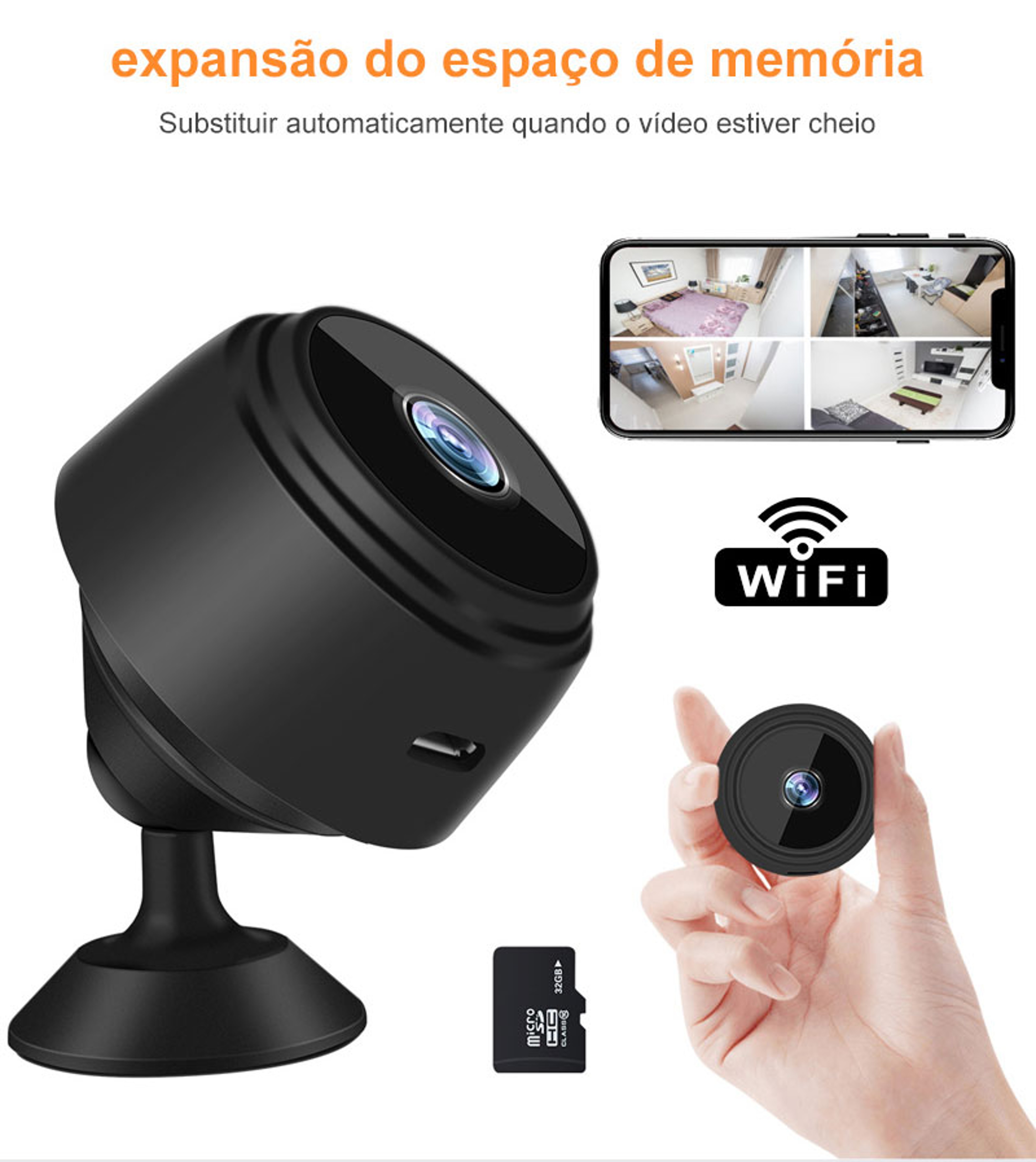 Mini Camera WiFi Wireless Monitoring Remote Video Surveillance Smart Home Security Protection Camco 1