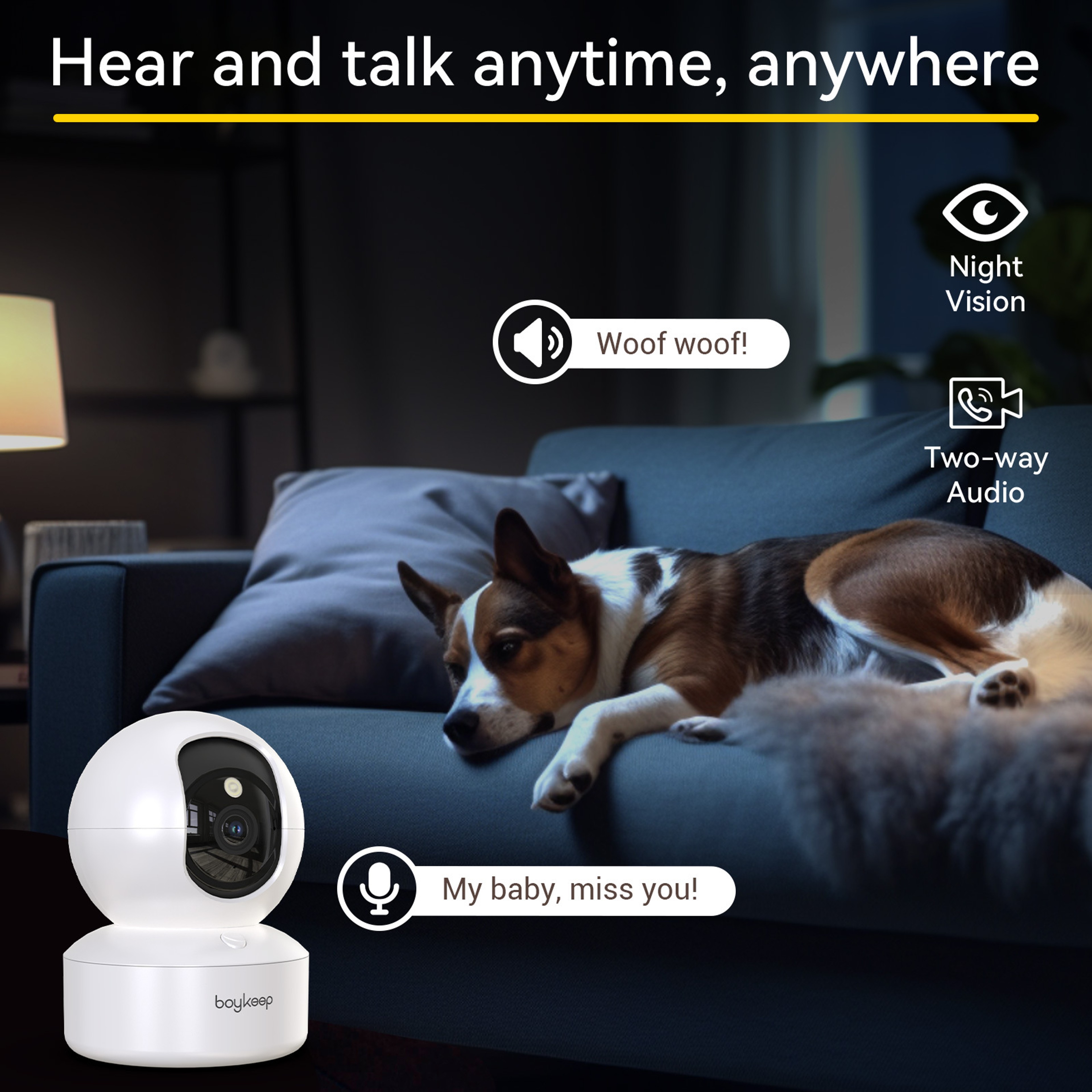 Smart Camera  Indoor Wifi Surveillance Pan  Tilt Night Vision 2