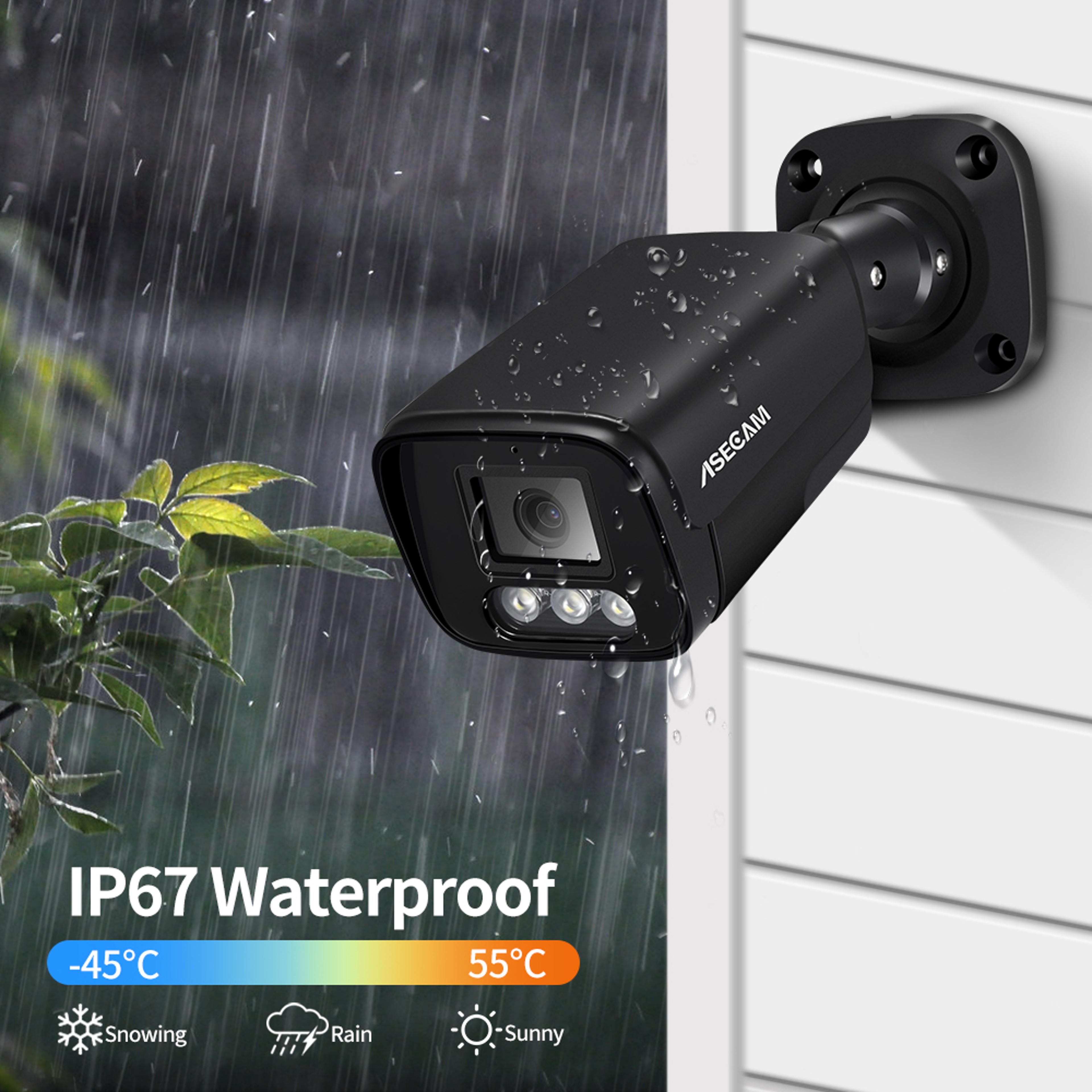 Surveillance Camera Audio  POE  Black Metal Outdoor CCTV Human Detection Outdoor Recording 5