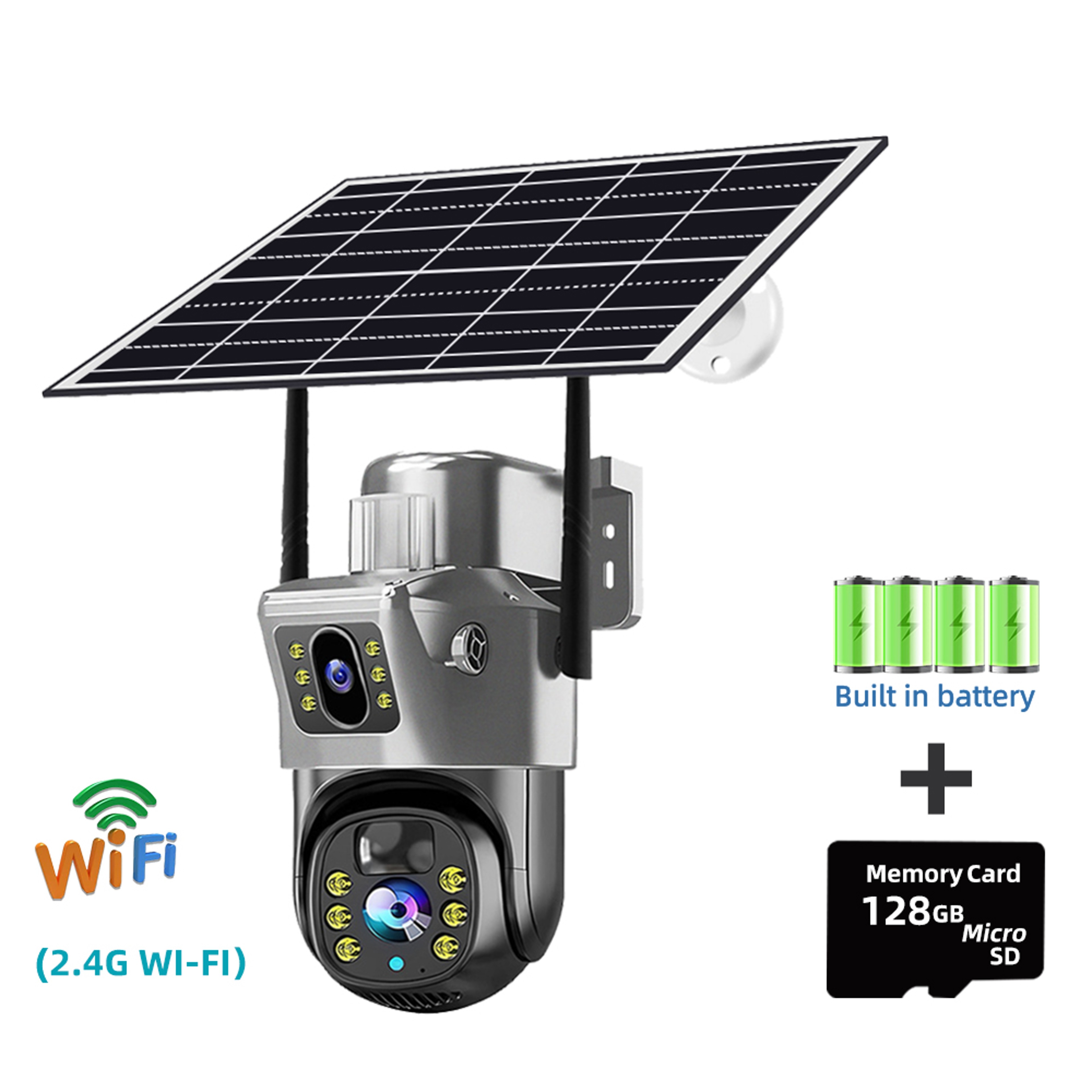 Outdoor Security Camera Dual Lens Auto Tracking 6K Night Vision PIR CCTV Protection For Safety 10