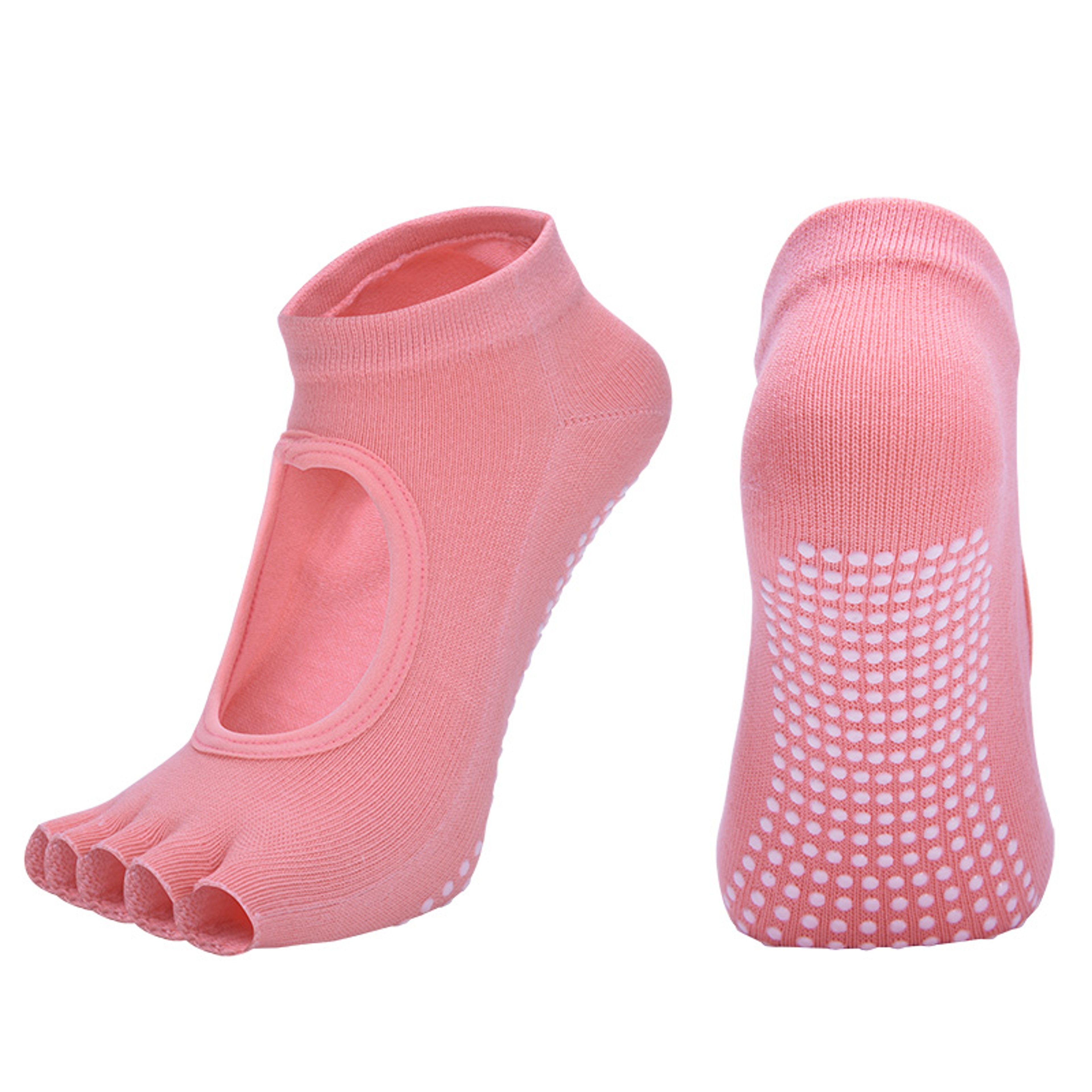 Women Cotton Yoga Backless Socks AntiSlip Silicone Pilates Socks Breathable Gym Fitness Ballet Slip 8