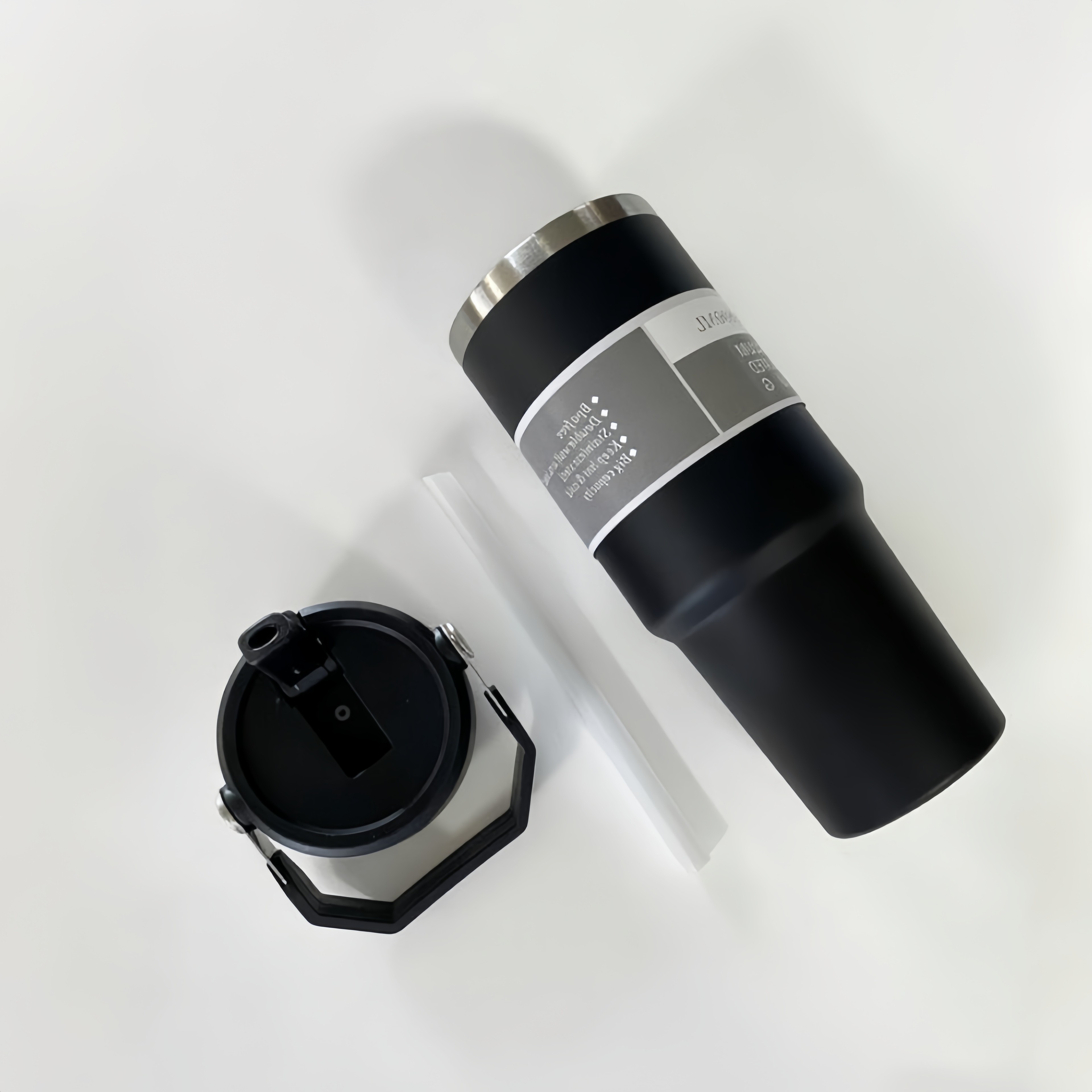 Stainless Steel Thermos Cup, Large Capacity Water Bottle with Straw, Vacuum Flask Coffee Insulation Cup – view 5