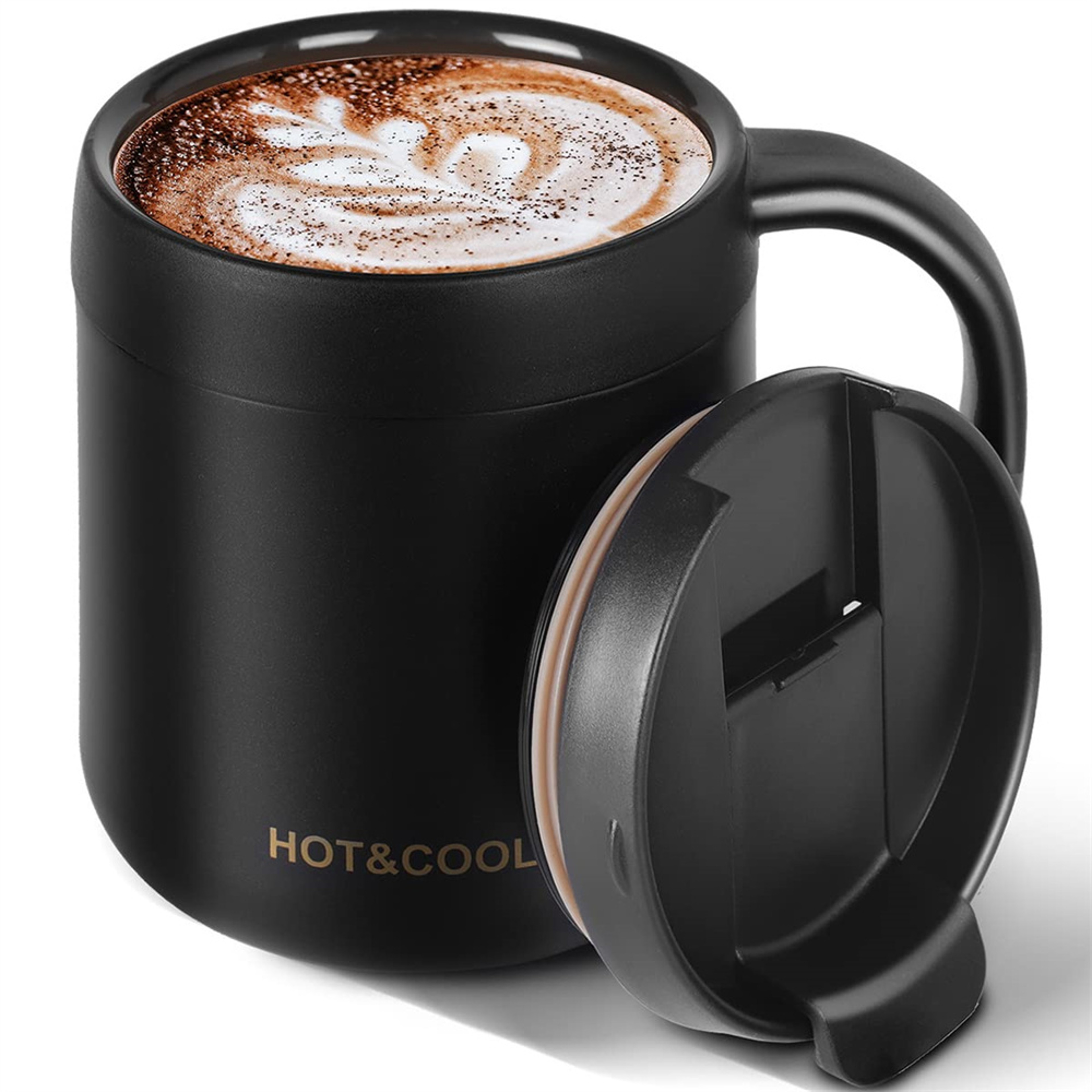 Stainless Steel Insulated Coffee Mug 350ml With Handle Thermal Tea Cup For Coffee Travel Office 0