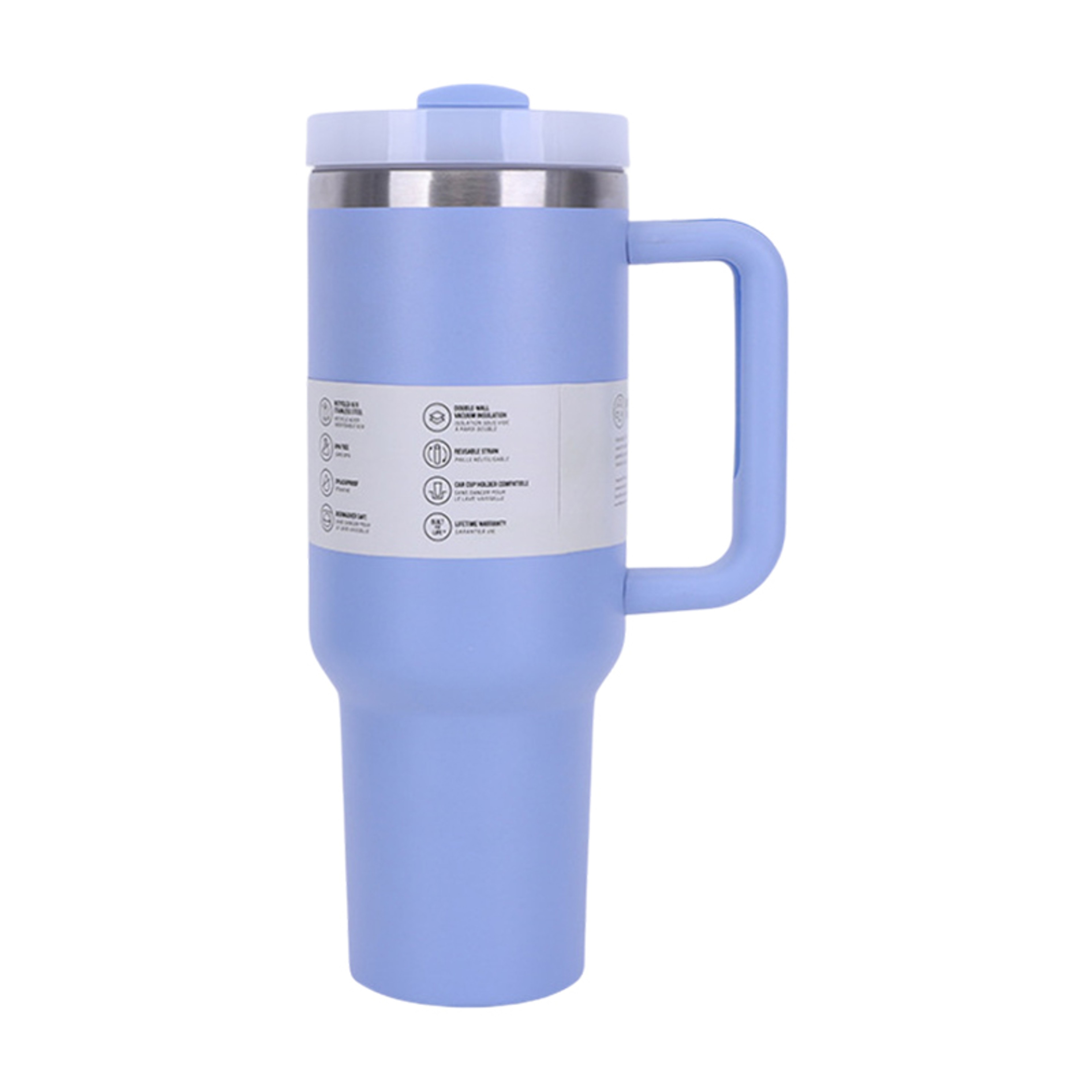 40 OZ Traveler Tumbler Stainless Steel Water Bottle Leak Resistant Vacuum Insulated Mug Lid Portabl 9