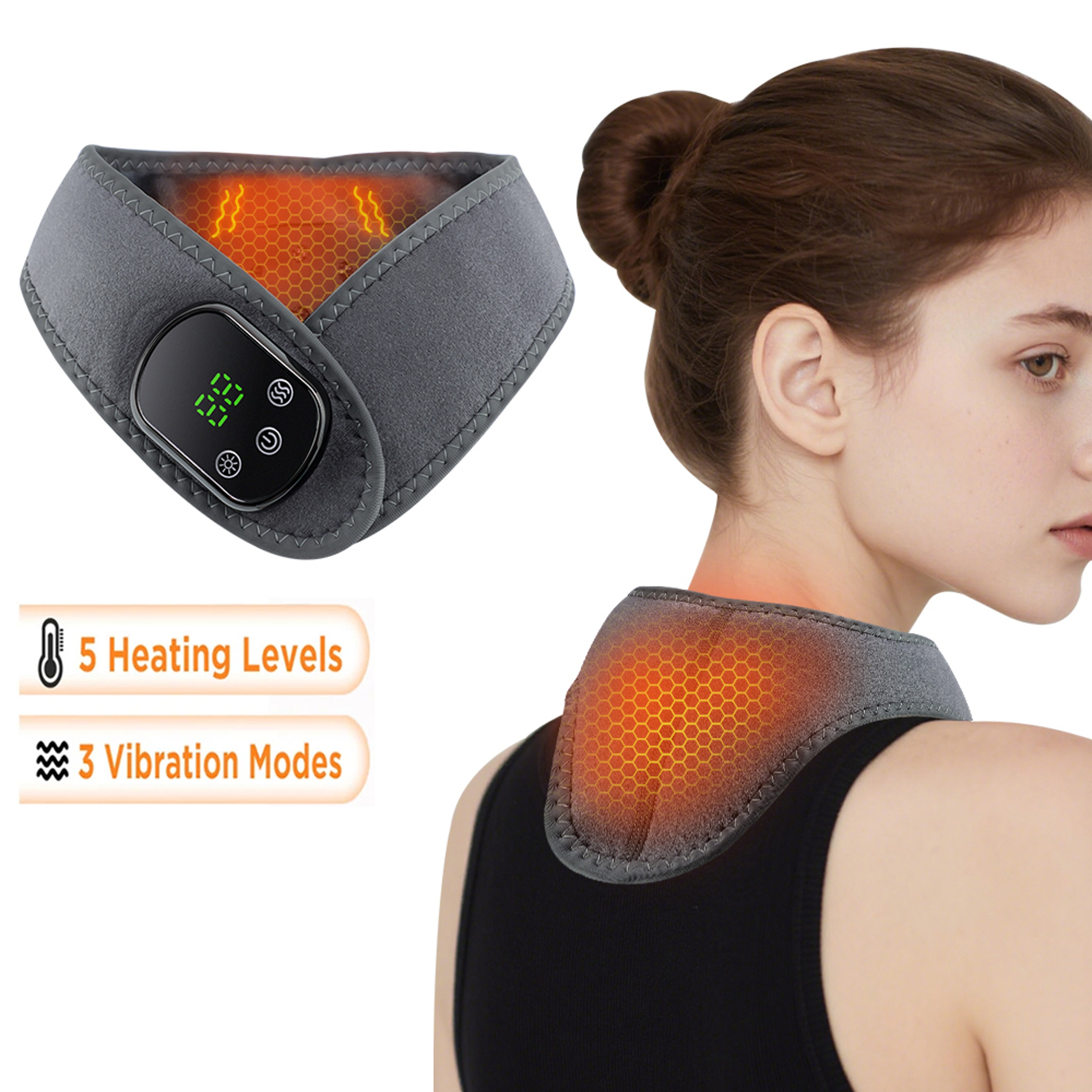 Portable Electric Ankle And Wrist Massager 5Speed Infrared Heat Vibration Therapy For Relaxation 8