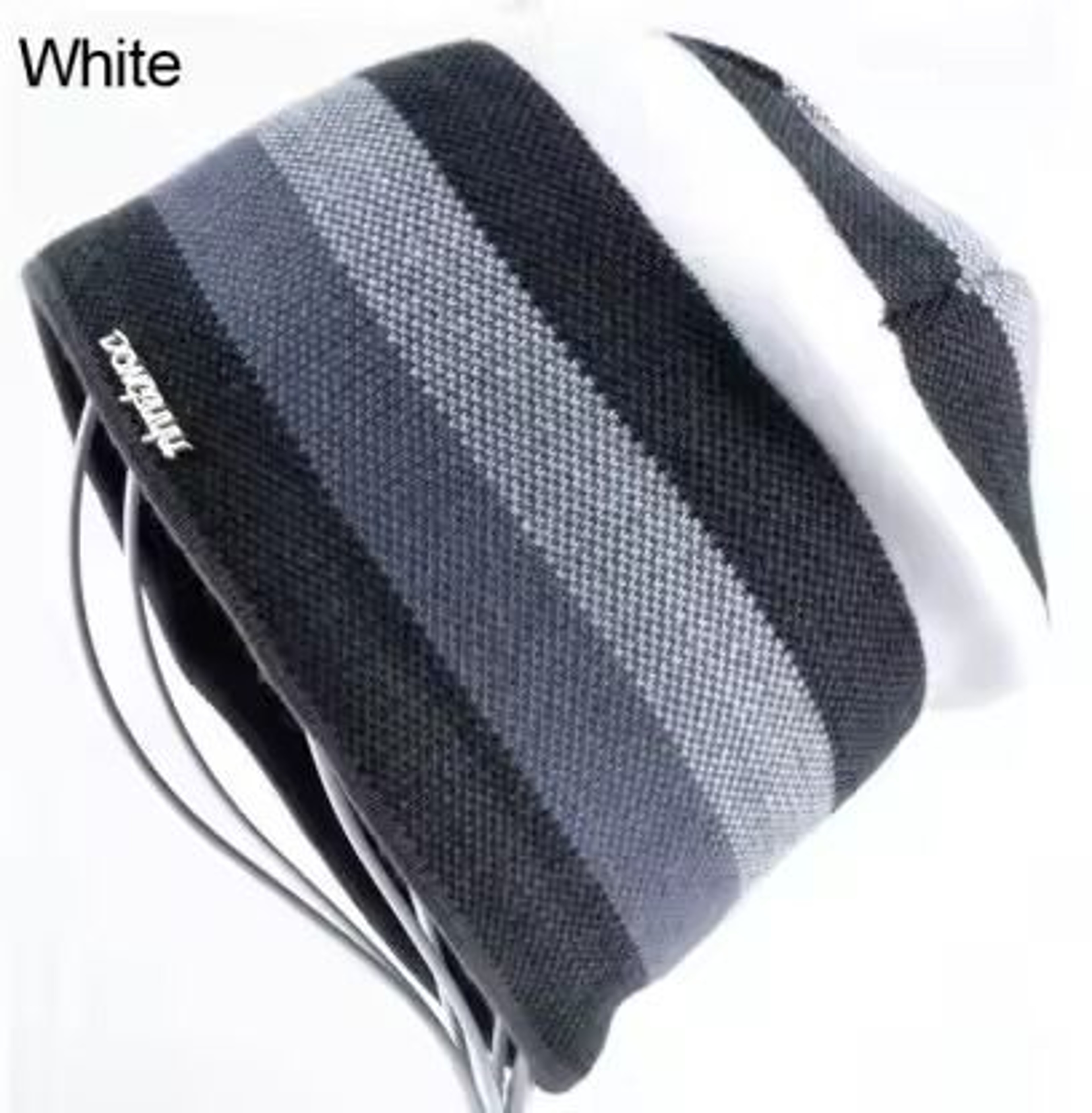 Knitted Wool Hat Mens Skullies Hat Winter Beanie Bonnet Thicker Stripe Skis Sports Beanies Plus Vel