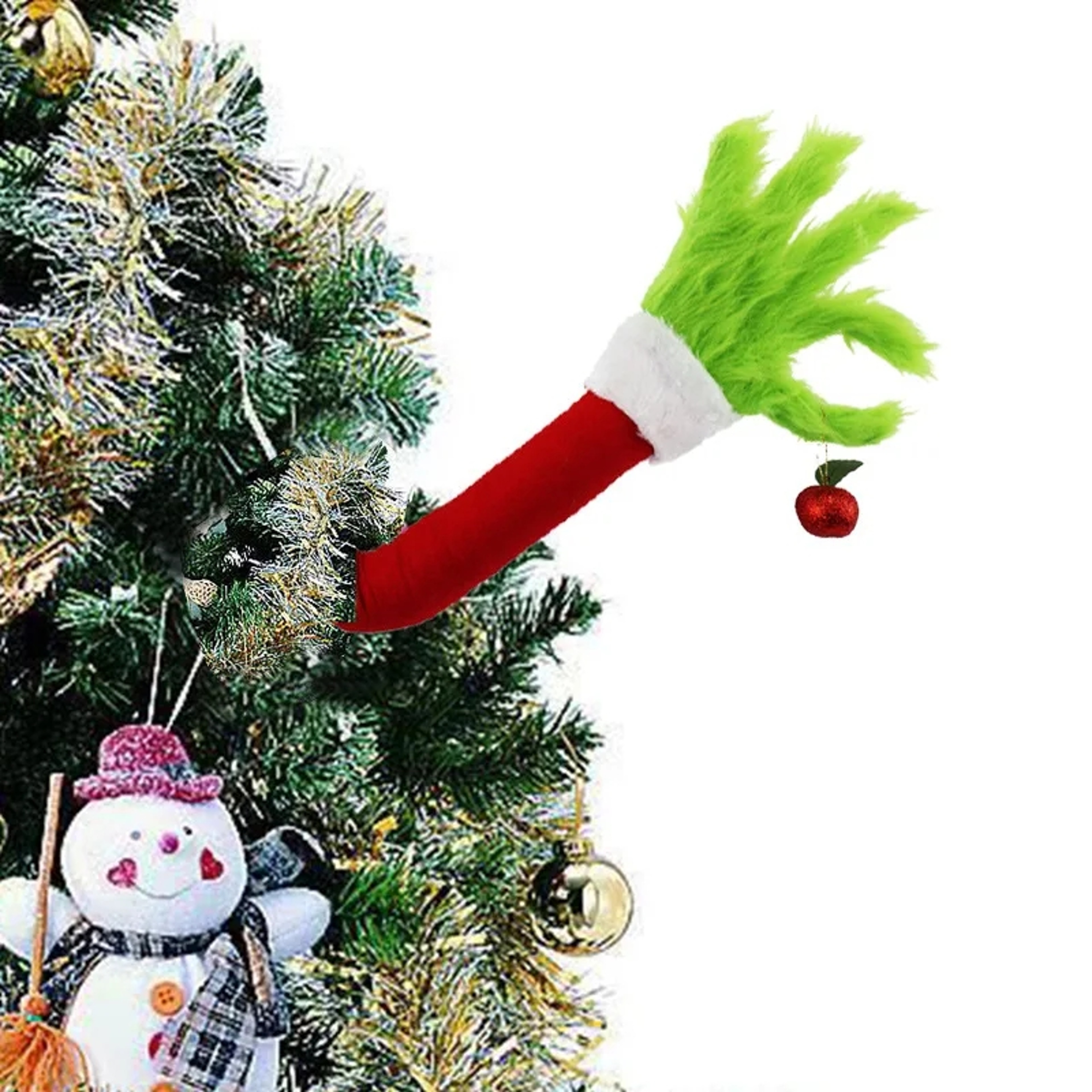 Elf Christmas Tree Decoration Doll Green Fur Monster Arm Doll Elf Decorations Xmas Room Tree Decor  4