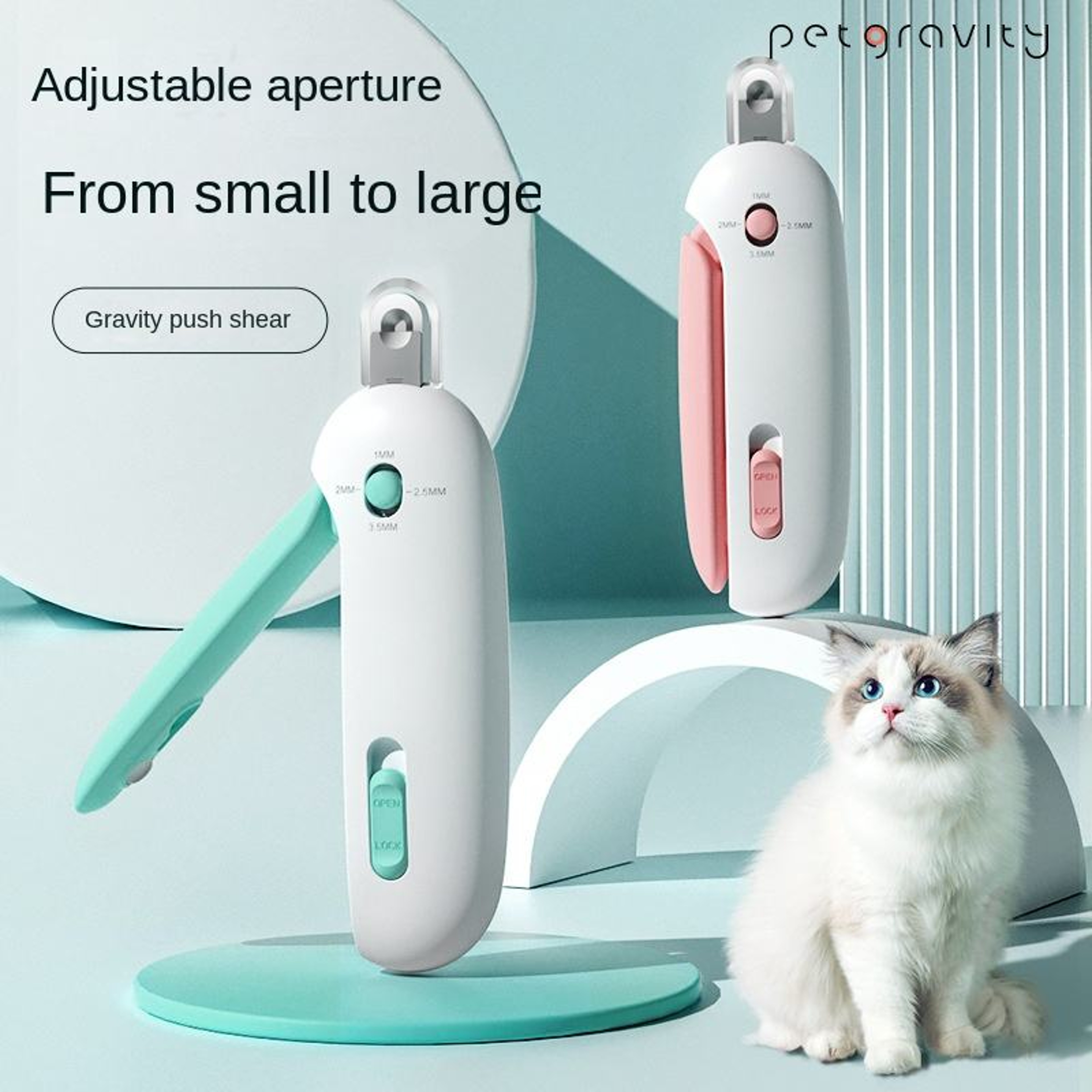 Professional Grooming Tools, Adjustable Hole Nail Clippers for Small to Large Cats and Dogs – view 1