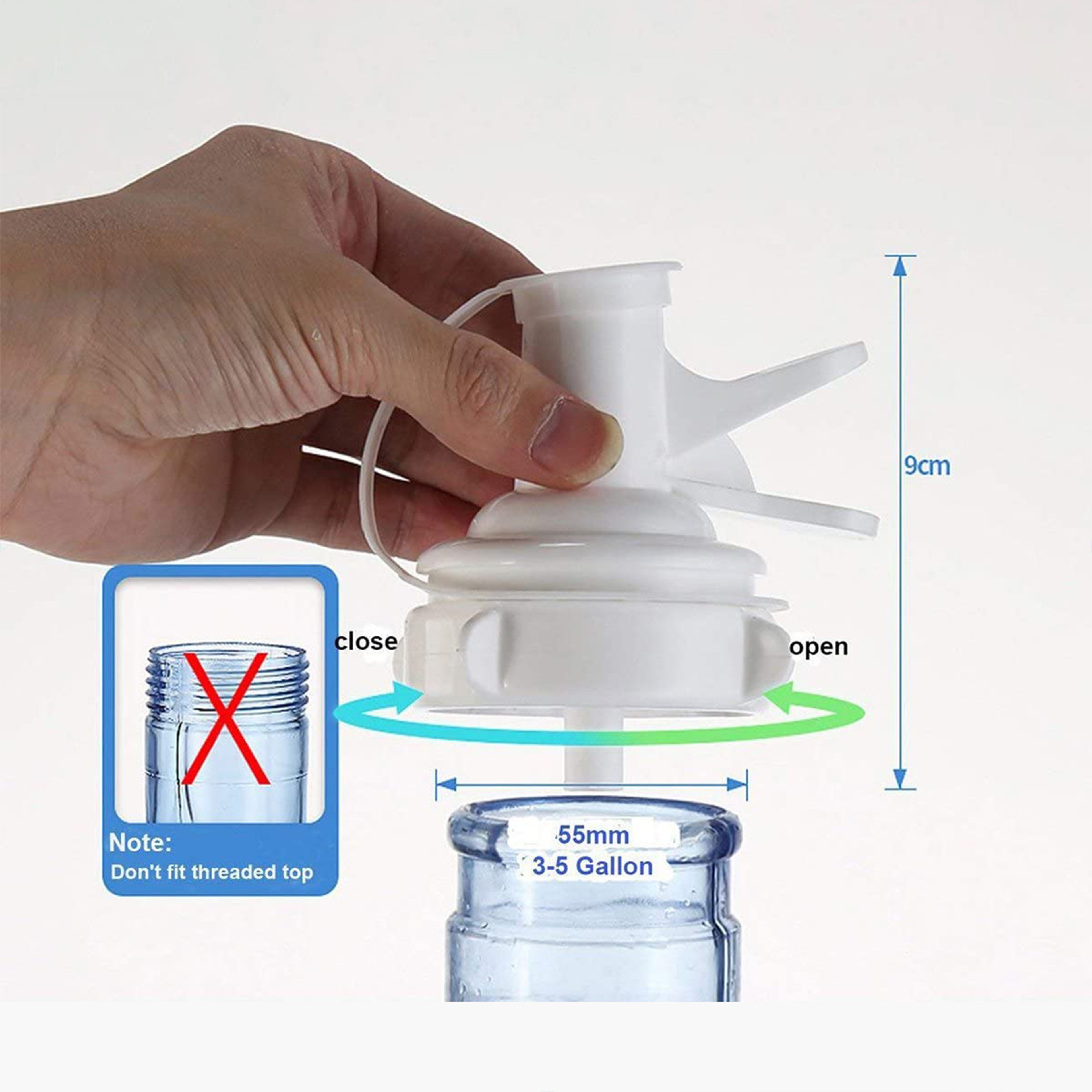 Water Dispenser Spout Bottle Cap, Reusable Plastic Spigot Faucet, Ideal for Office and School Use – view 5