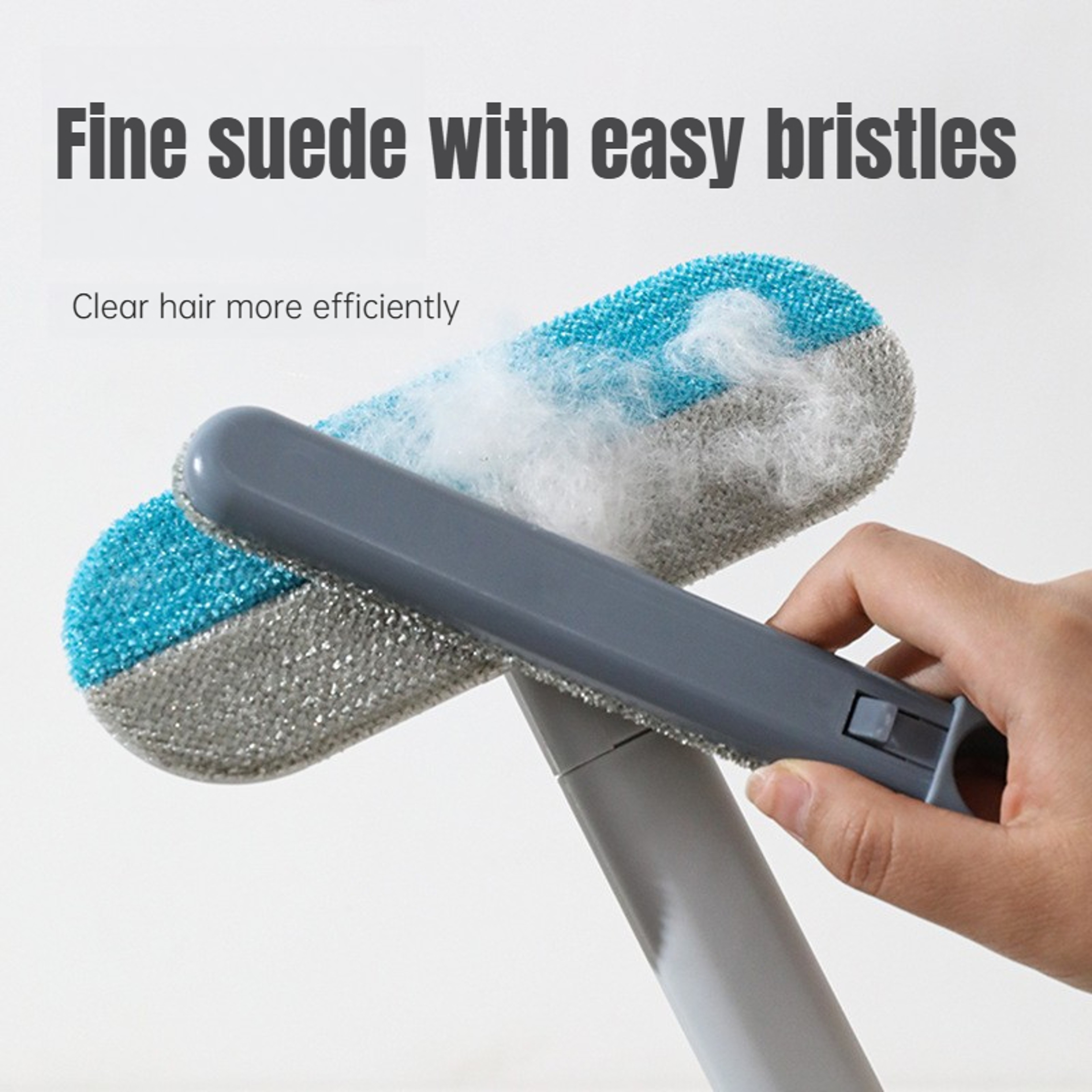 Static Cat Hair Cleaner, Long Handle Pet Hair Remover Brush for Cat Beds, Carpets – view 5