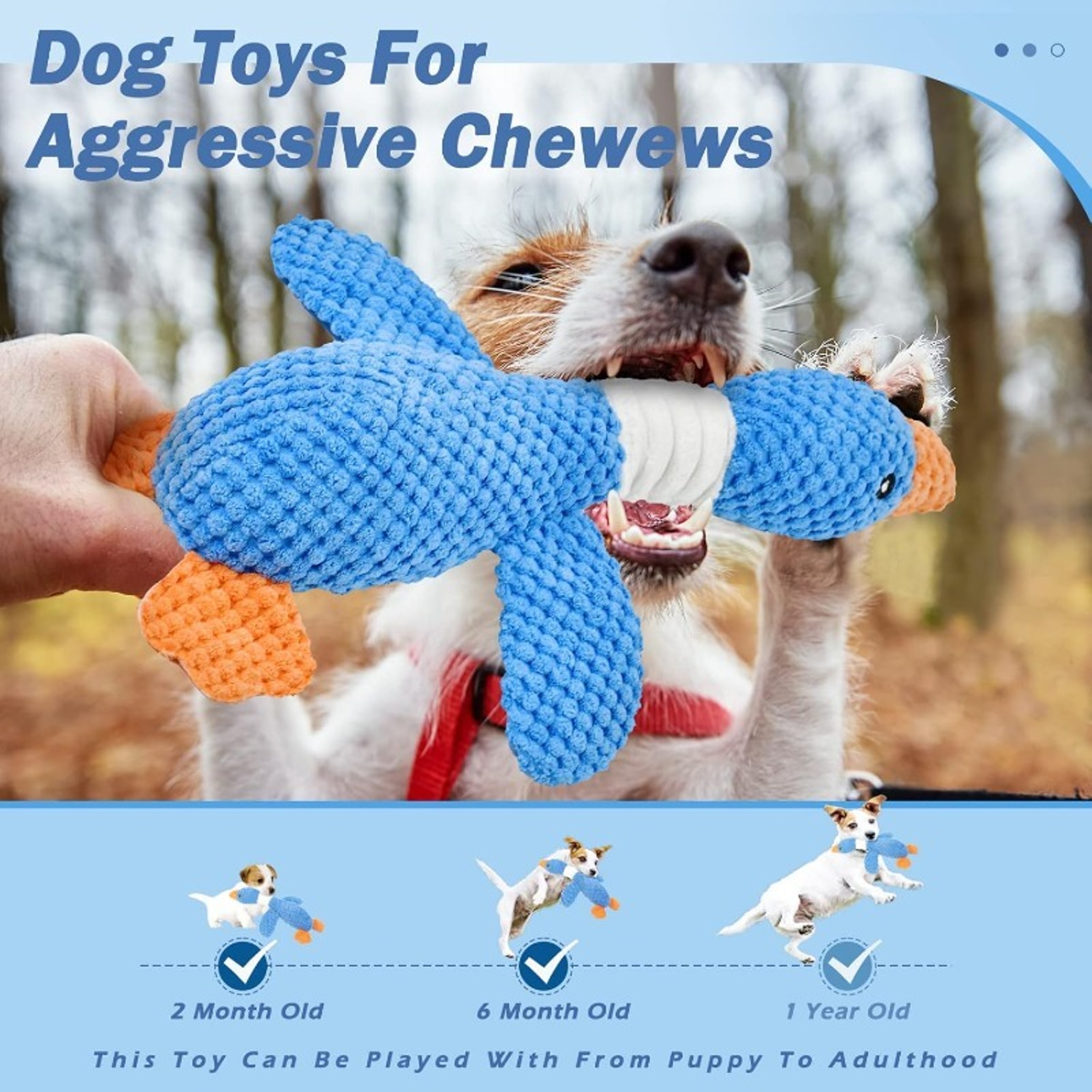 Durable Dog Chew Toy for Aggressive Chewers, Interactive Plush Toy for Cats – view 4