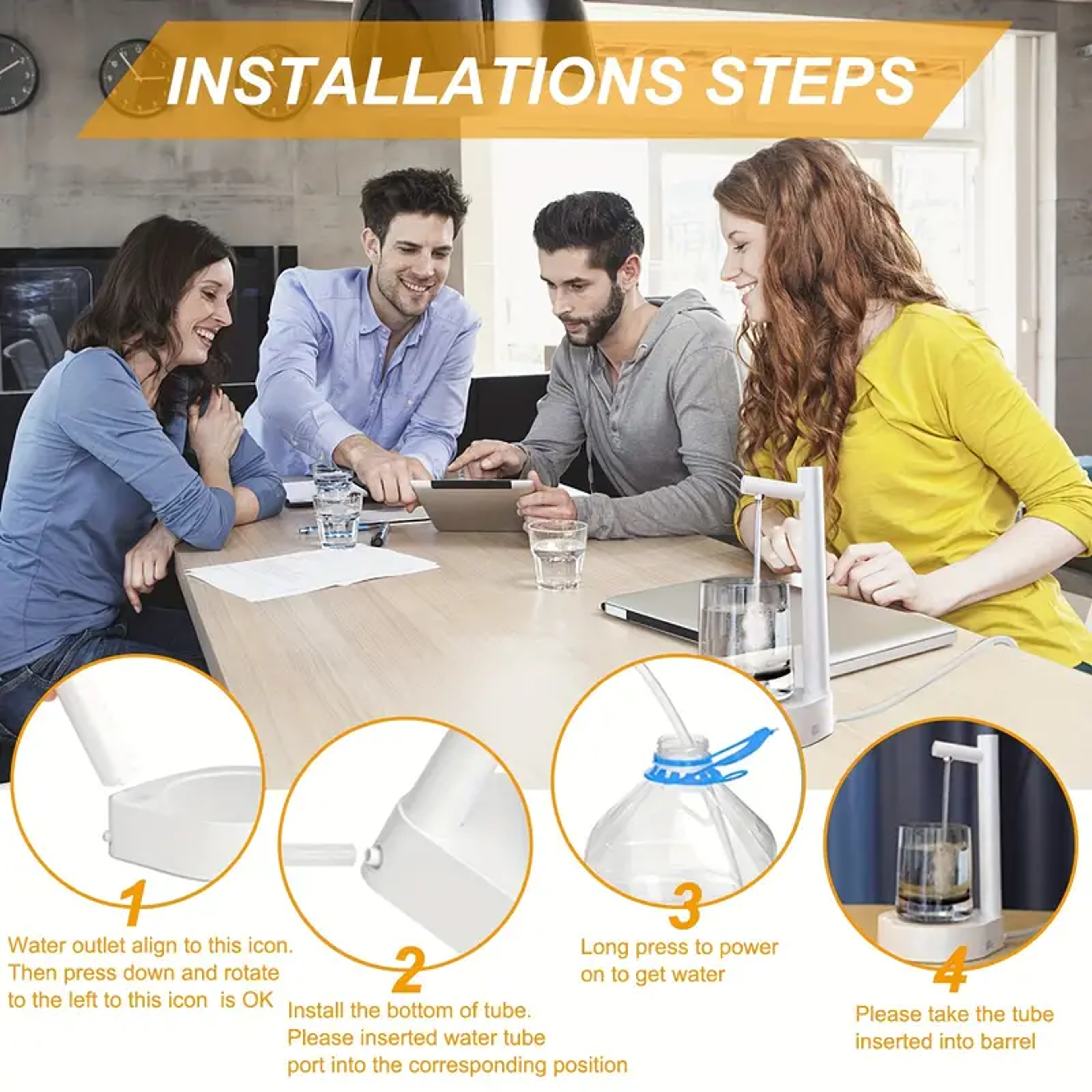 Automatic Small Water Pump, USB Rechargeable Smart Desktop Water Dispenser for Outdoors – view 4