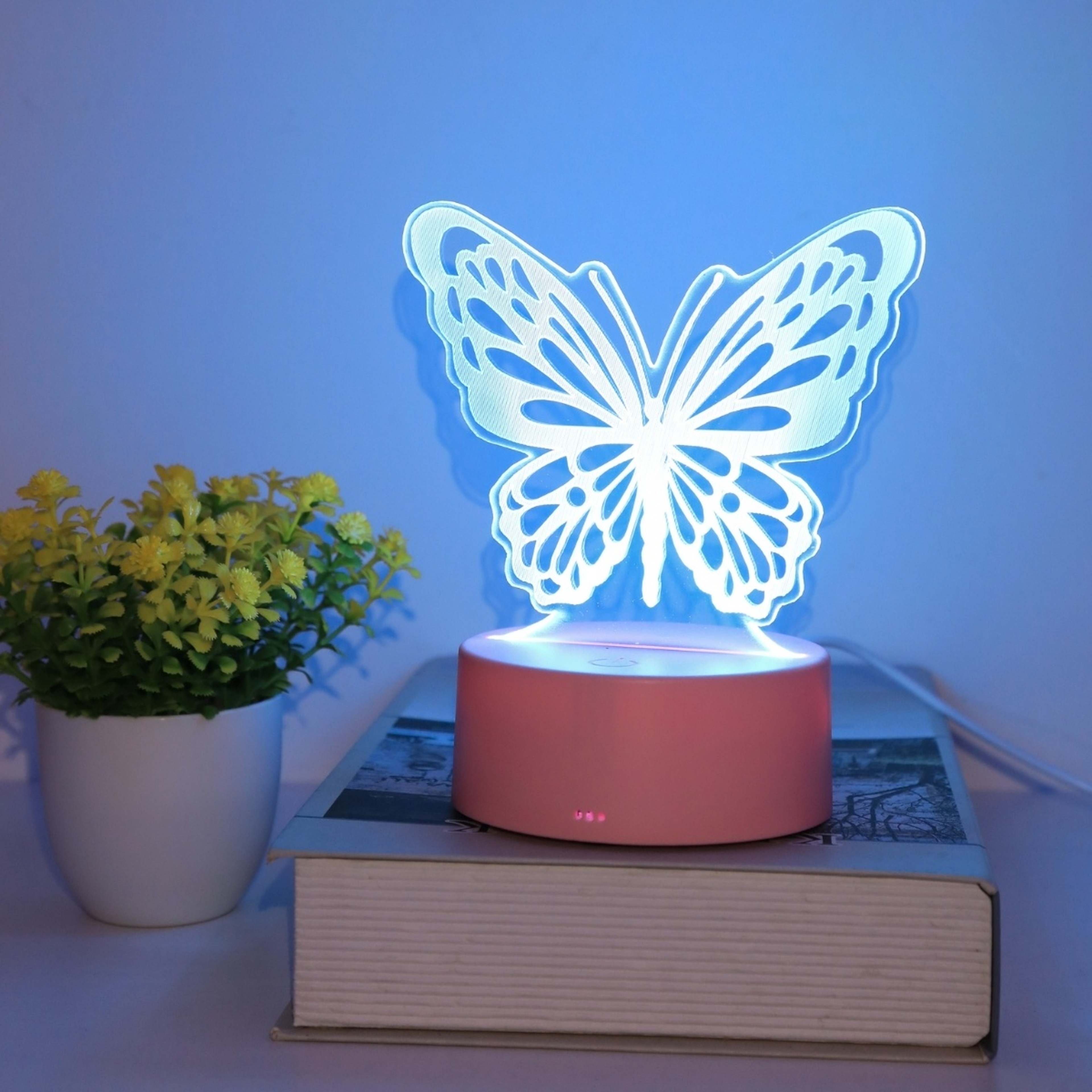 USB Butterfly 3D Night Light, Creative Table Decoration, Bedroom and Living Room Light, Perfect Birthday Gift – view 7
