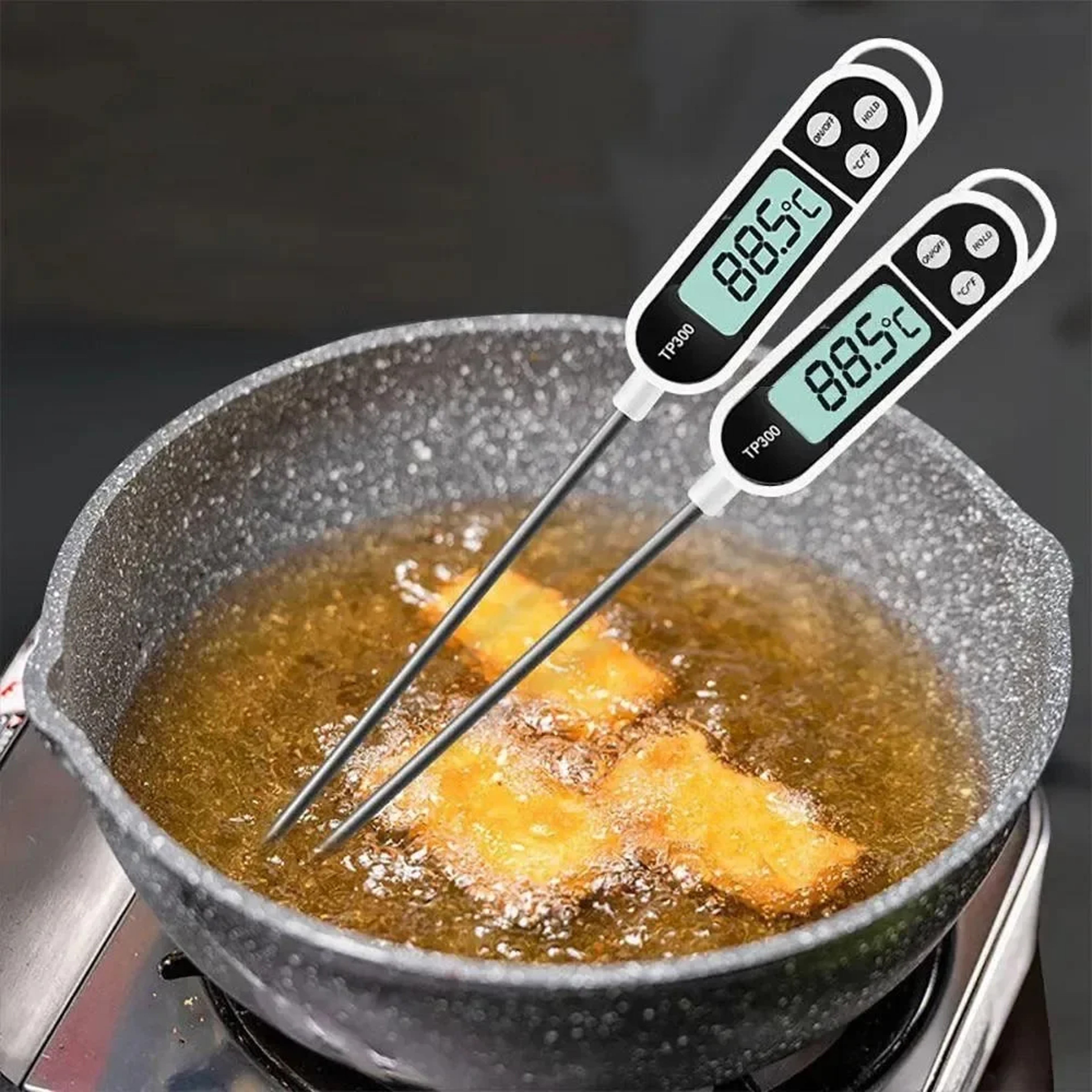 Digital Food Thermometer Kitchen Water Oil Probe for BBQ Meat Cooking Oven Tools – view 1