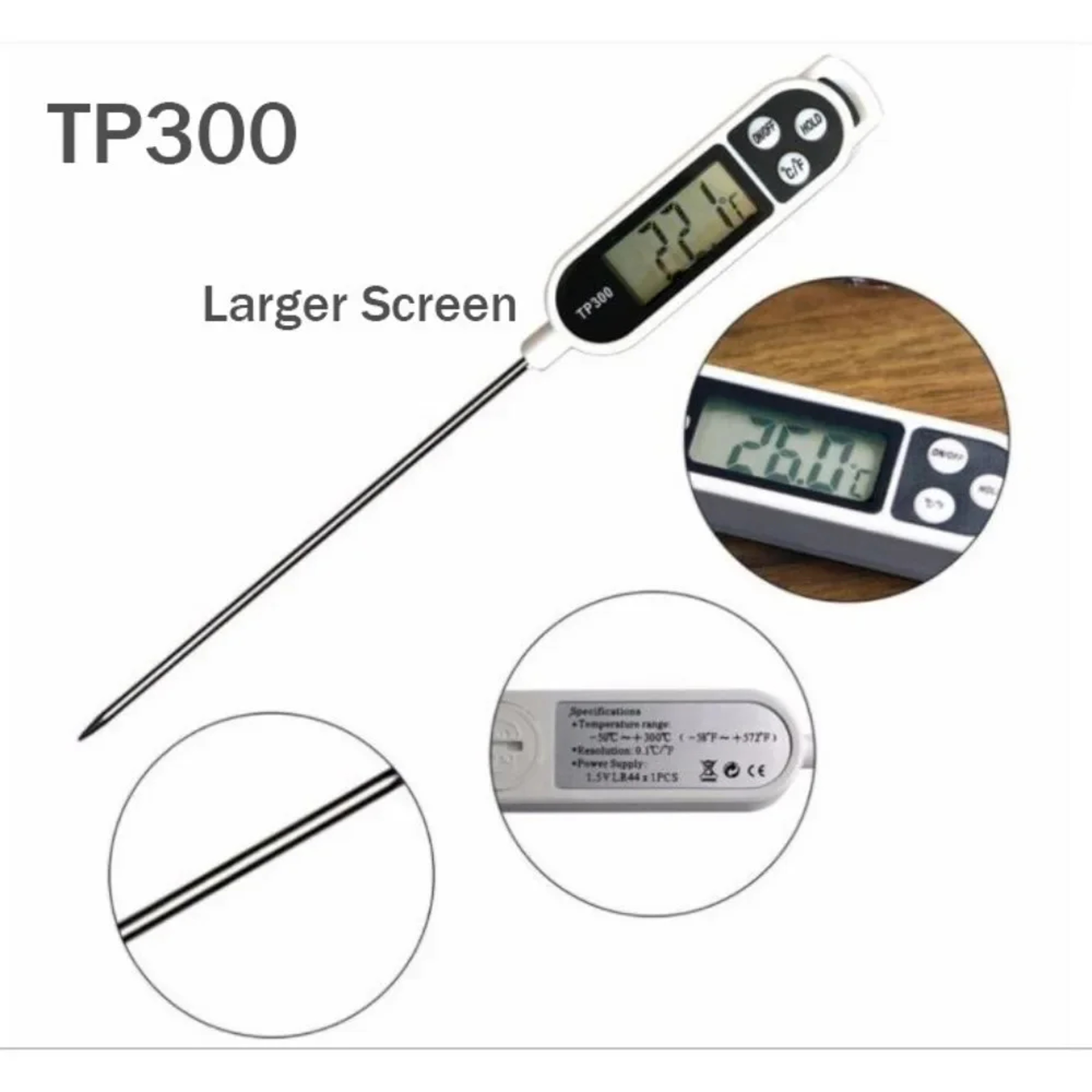 Digital Food Thermometer Kitchen Water Oil Probe for BBQ Meat Cooking Oven Tools – view 4