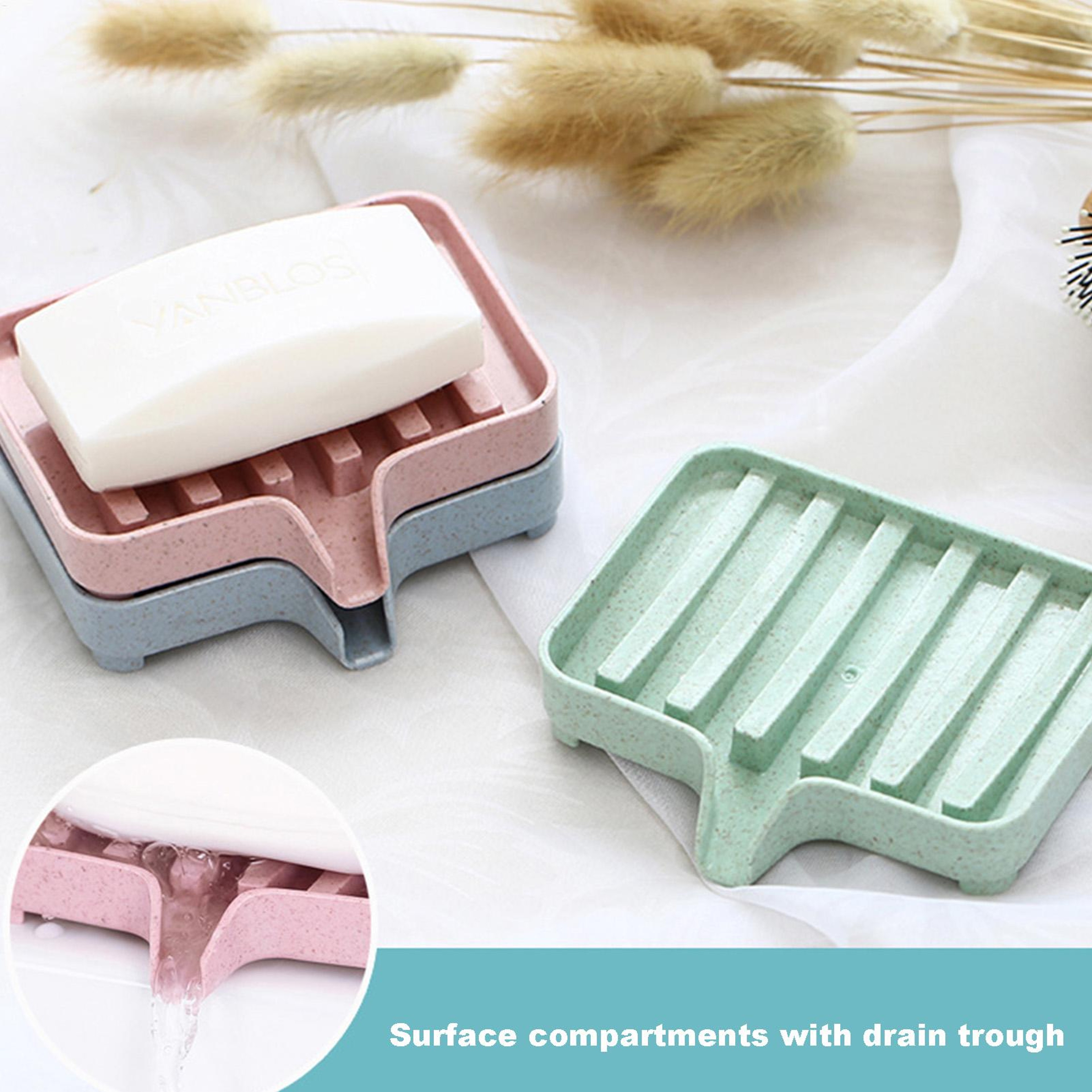 Multipurpose Soap Dish with Drain, household soap tray, bathroom accessories, shower soap storage rack – view 6
