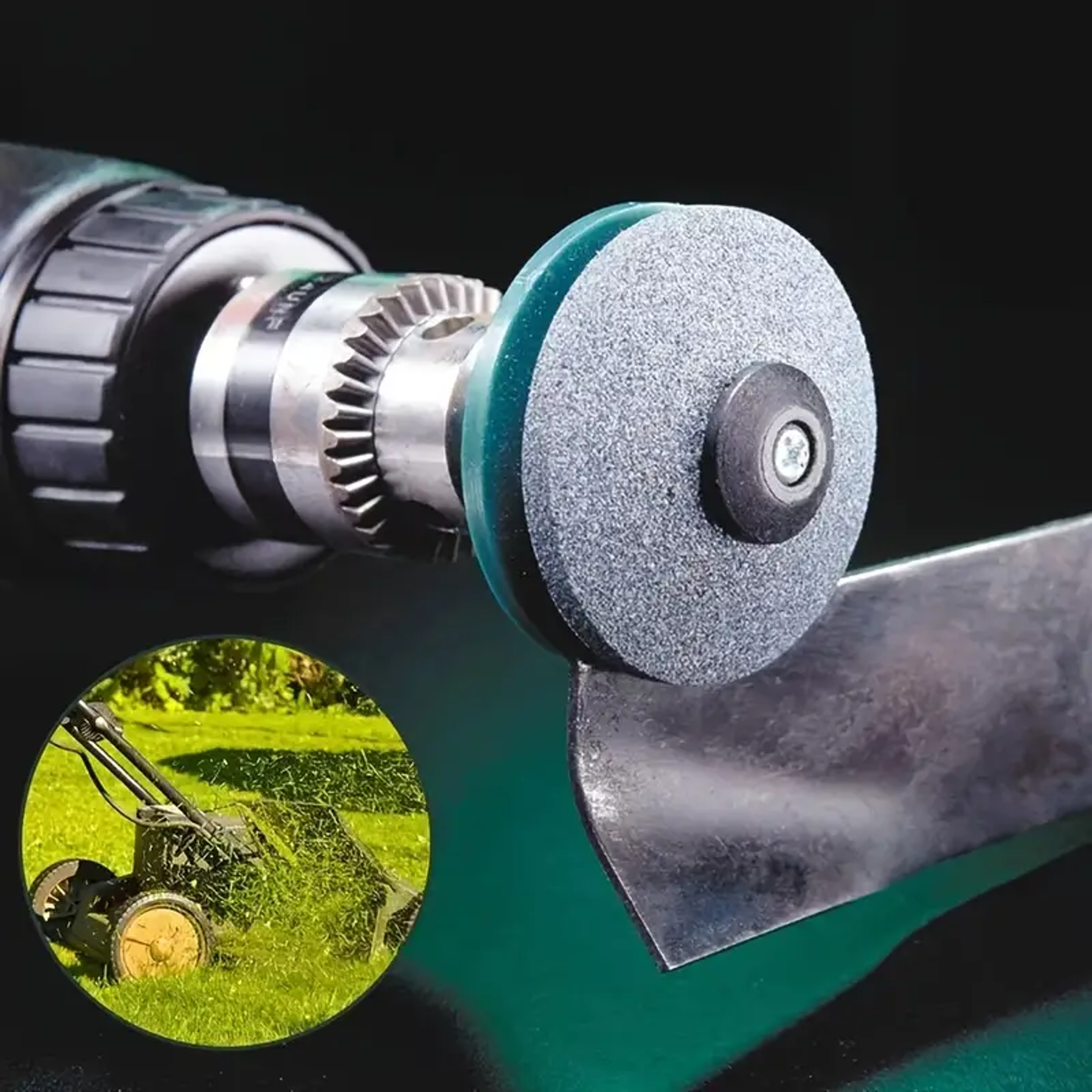 Electric Lawn Mower Sharpener Sharpening Made Easy, Whetstone Sander, Durable Grinding Head Tool – view 1