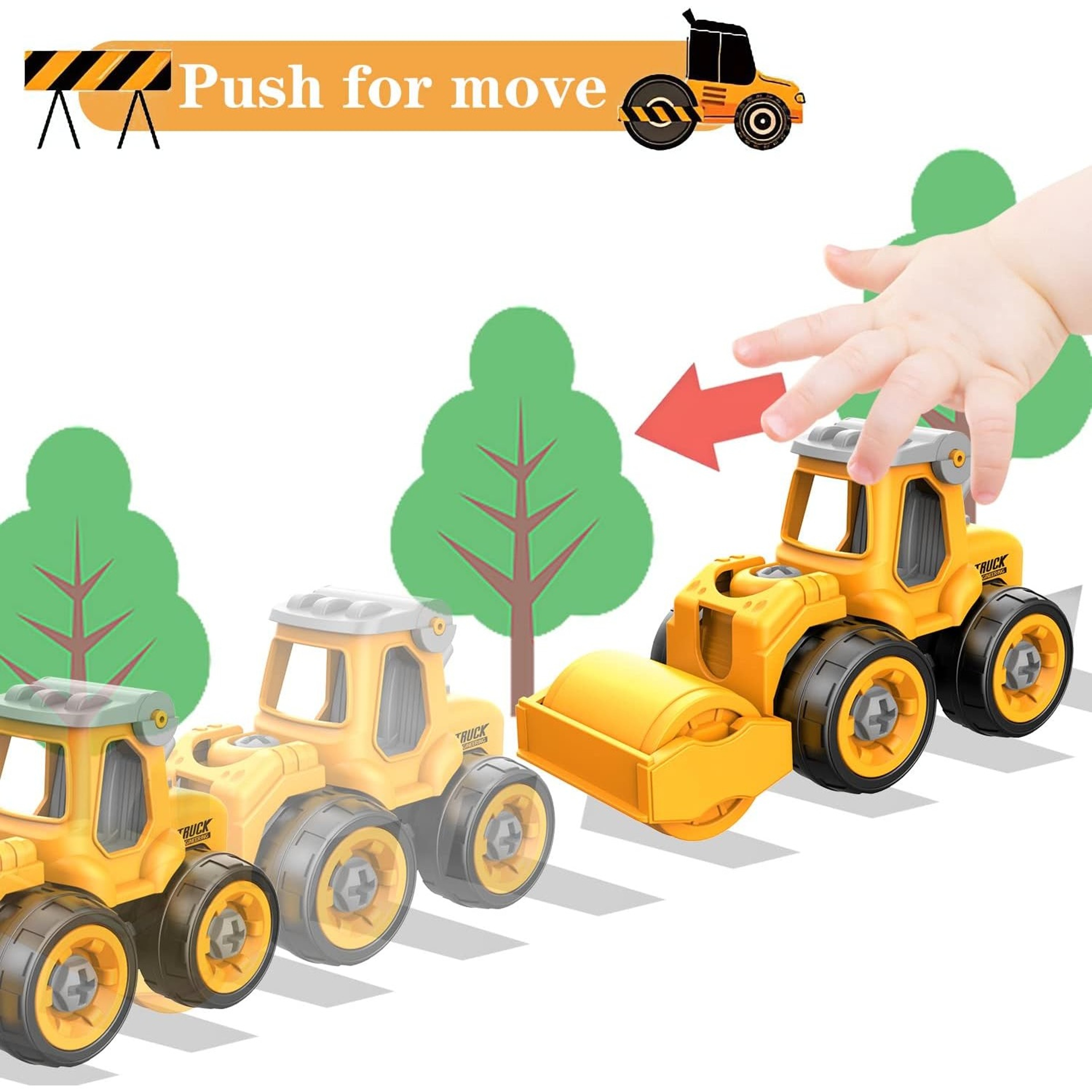 STEM Learning Take Apart Construction Truck Car Toys for Kids, Puzzle Play Educational Engineering Building Kit Gift – view 3
