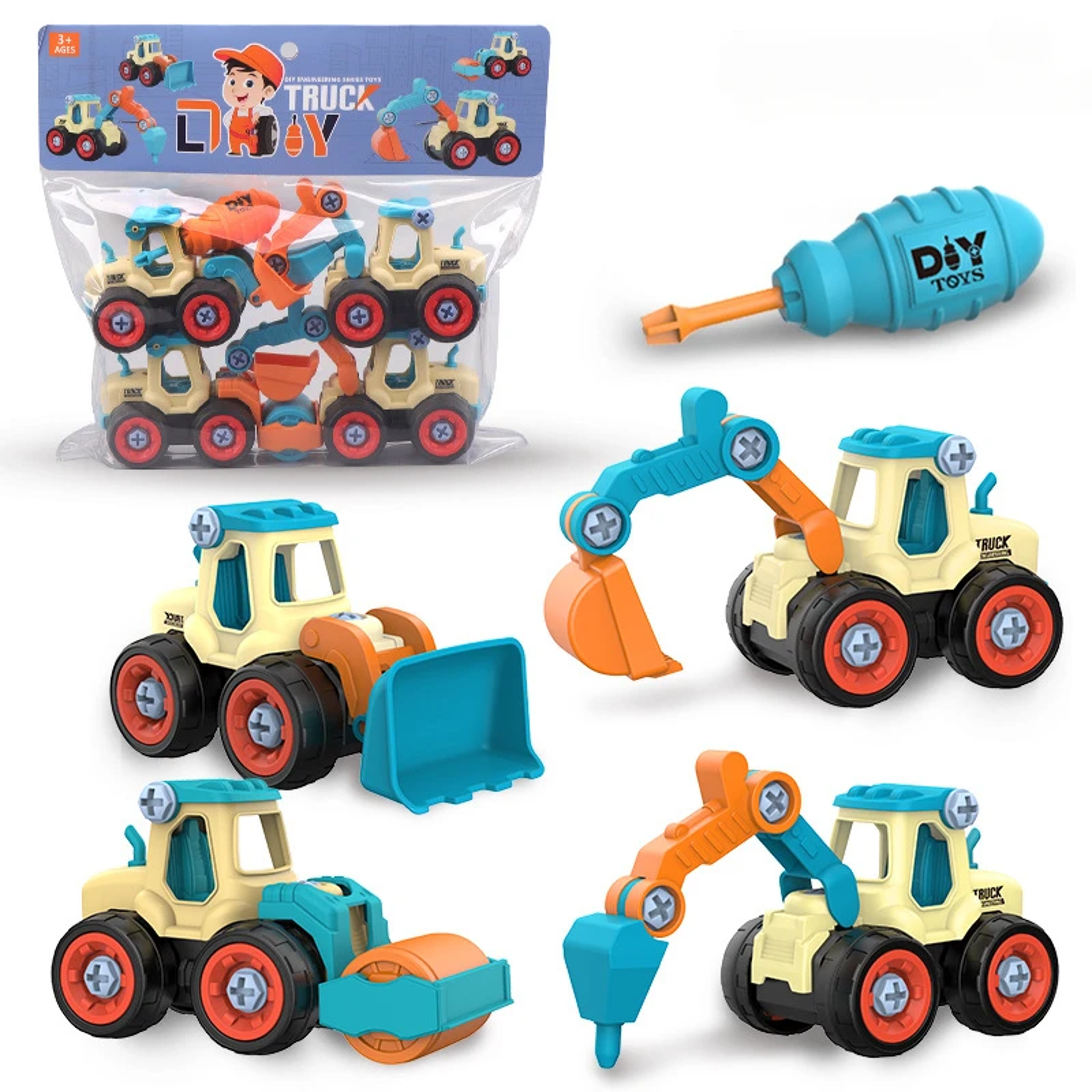 STEM Learning Take Apart Construction Truck Car Toys for Kids, Puzzle Play Educational Engineering Building Kit Gift – view 8