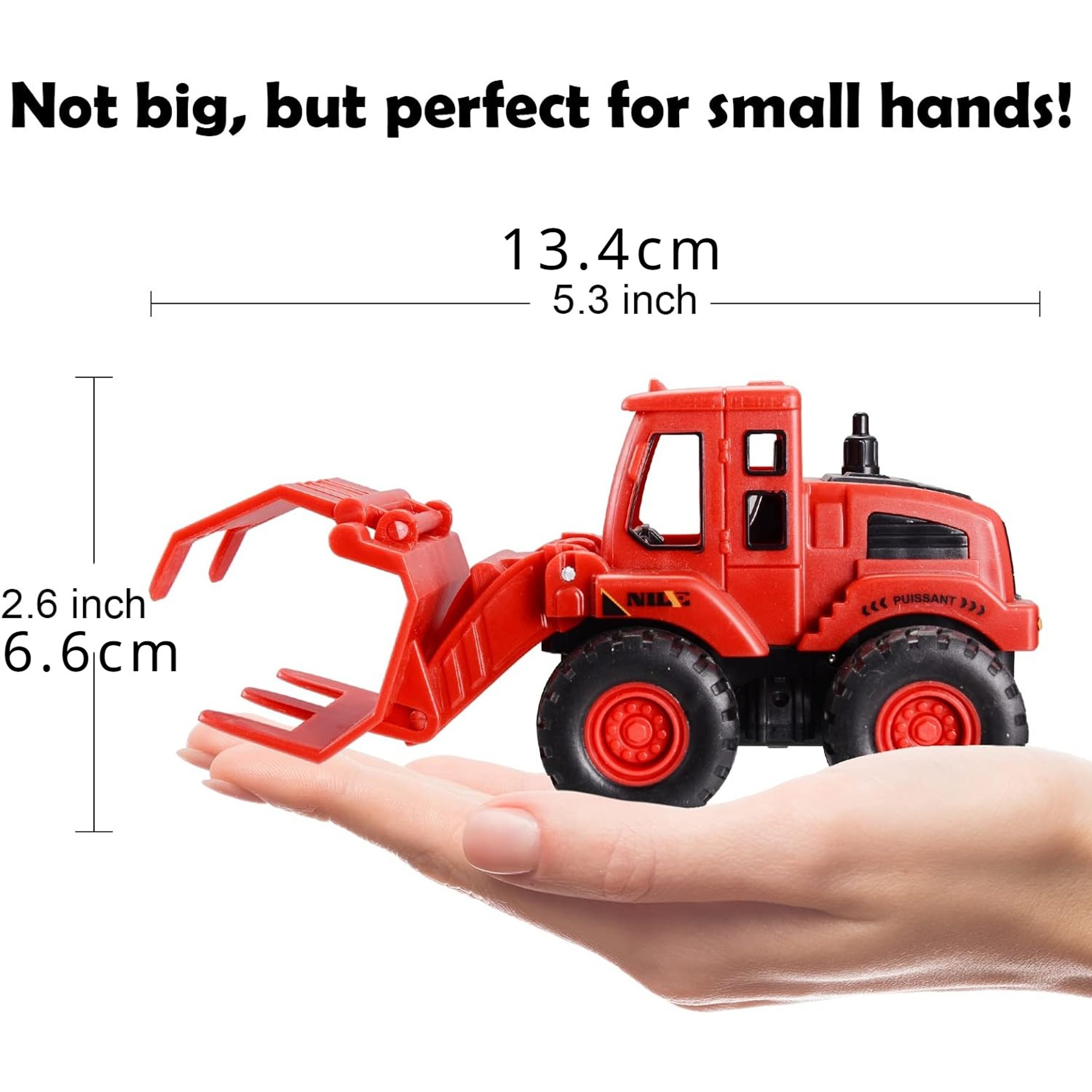 Friction Powered Construction Trucks, Excavator and Sand Toys for 3 Years Old Boys Girls Kids – view 2