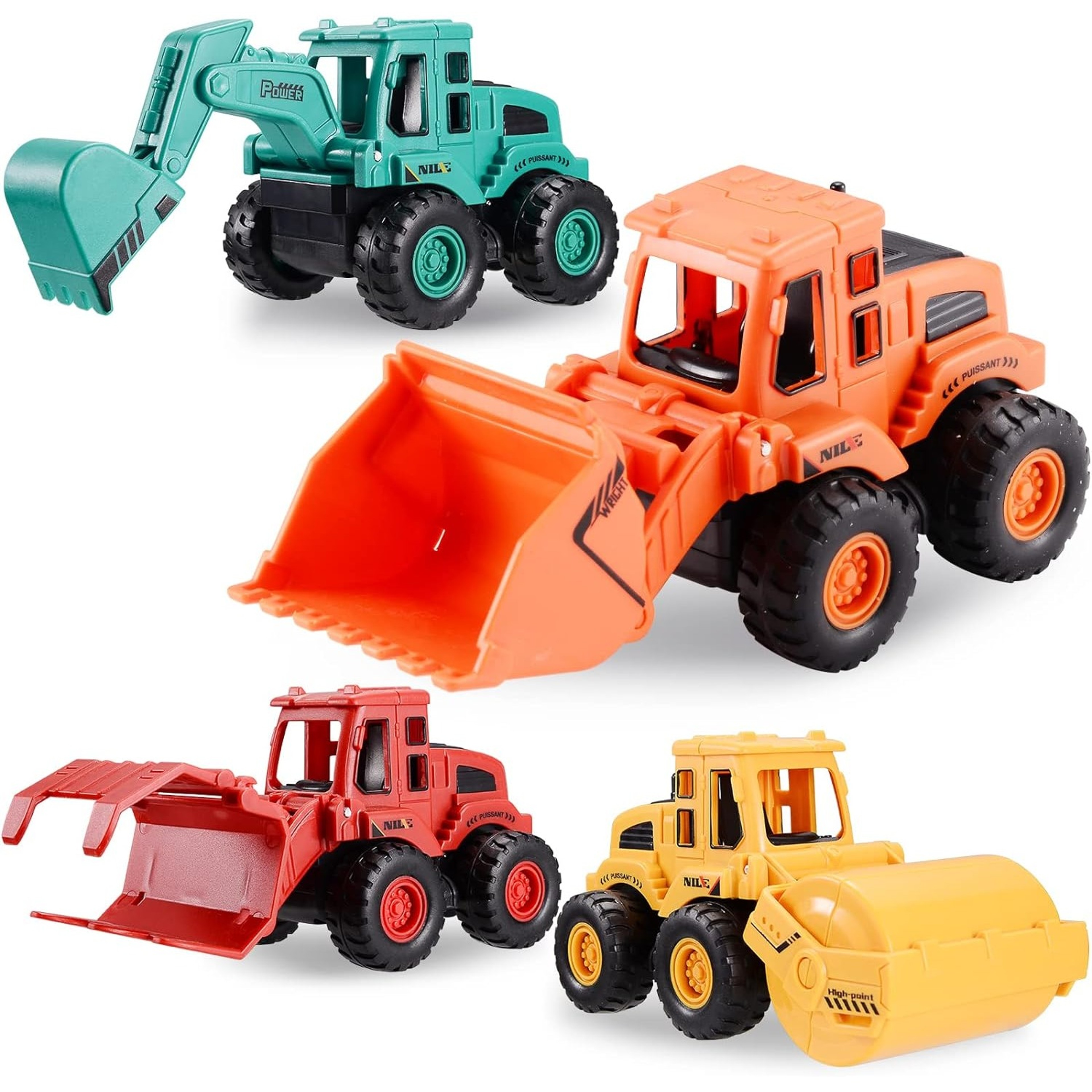 Friction Powered Construction Trucks, Excavator and Sand Toys for 3 Years Old Boys Girls Kids – view 7