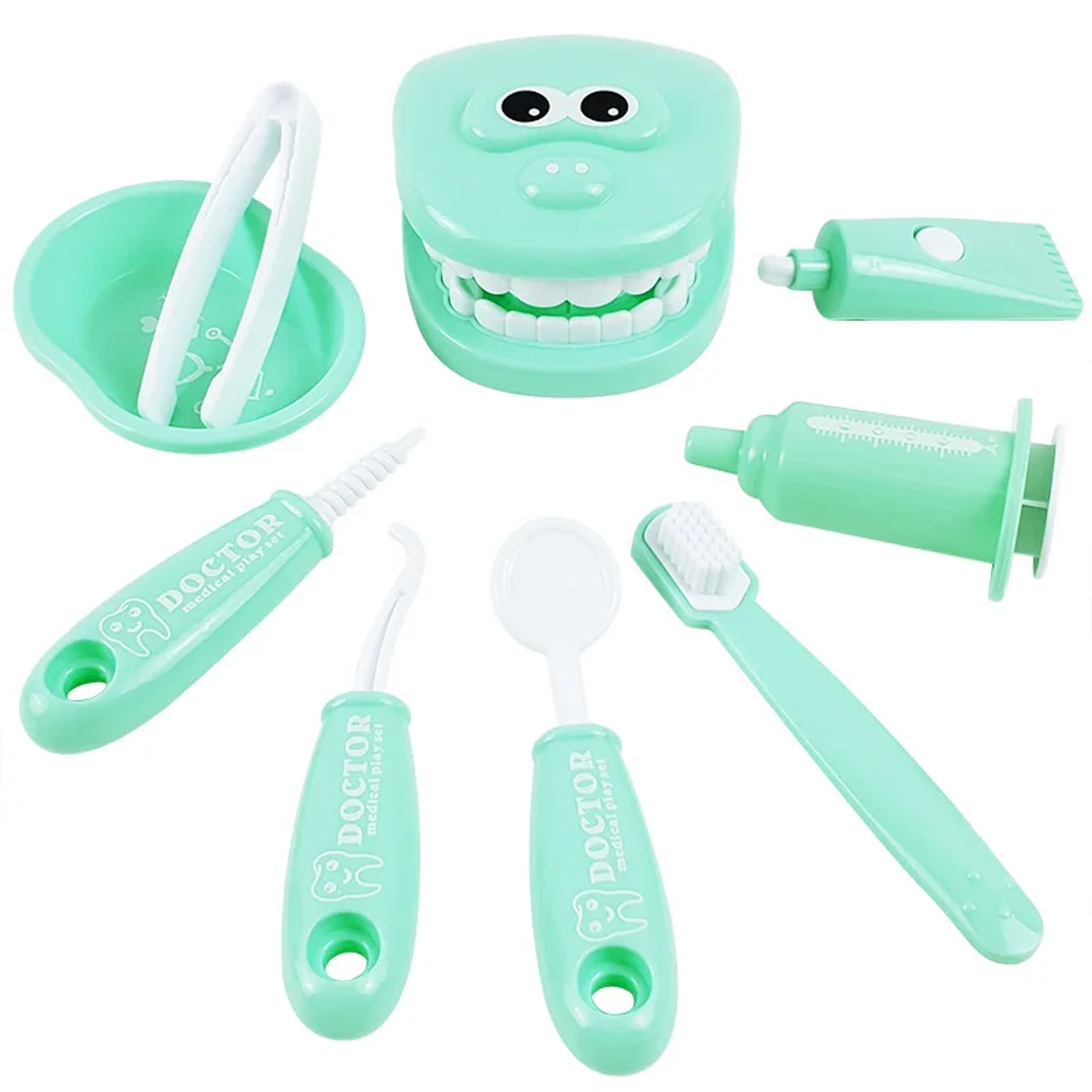 Pretend Toy Medical Kit for Kids, Plastic Simulation Dentist Play Set, Role Play Game for Children – view 10