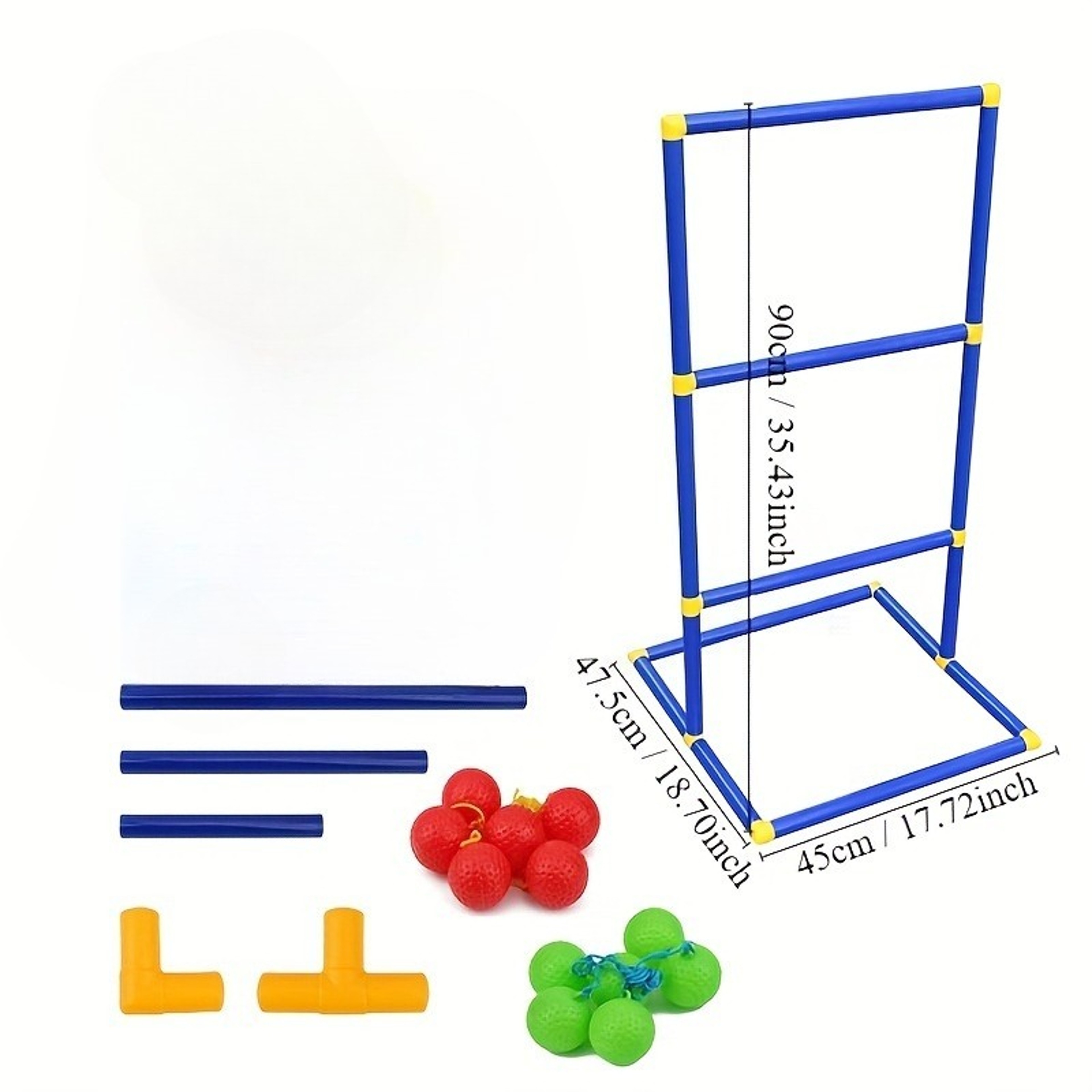 Ladder Ball Toss Game with Balls, Outdoor Family Sports Set for Backyard Fun, Gift for Boys and Girls – view 2