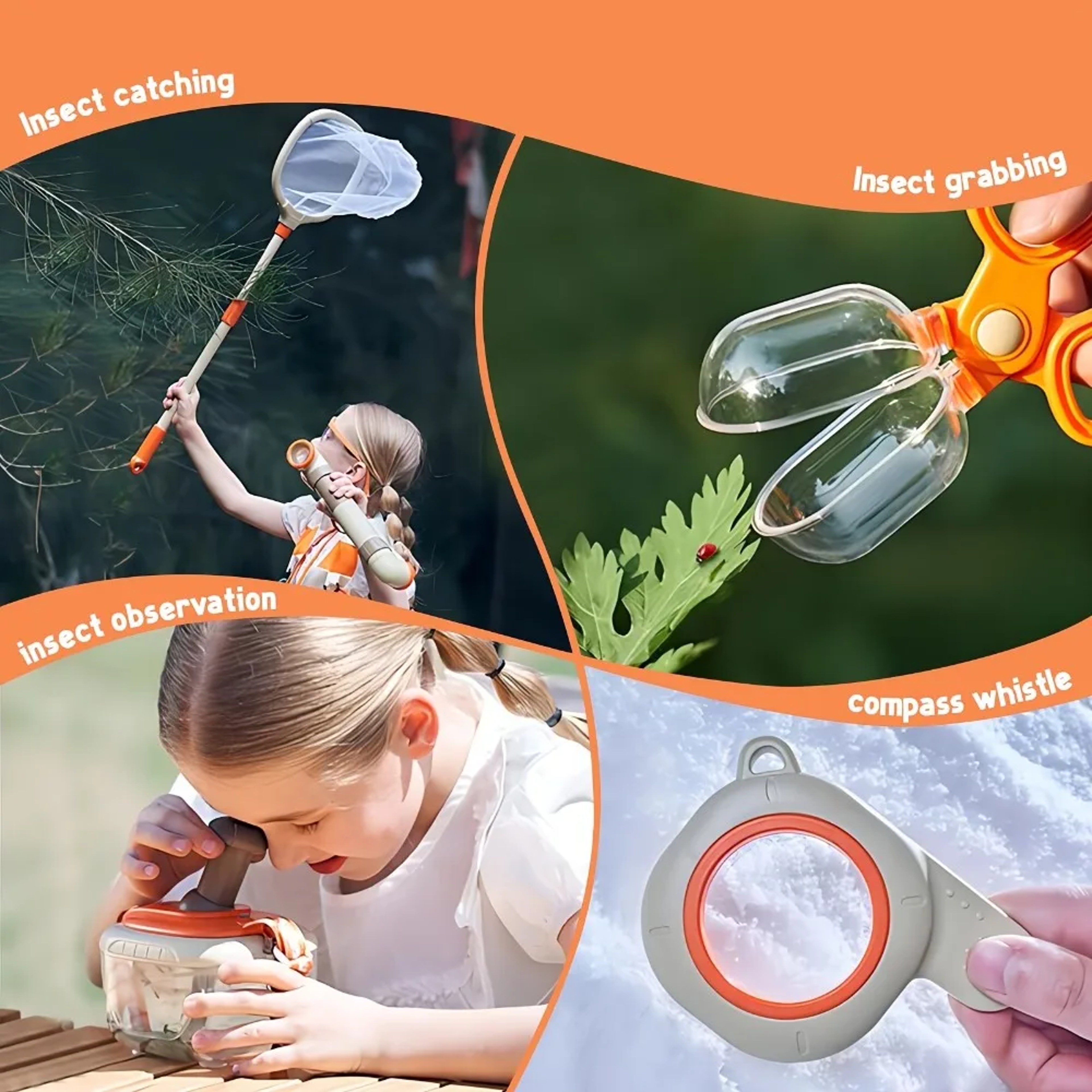 Kids Explorer Kit, Bug Catcher, Binoculars, Outdoor Exploration Kit for Hiking, Camping, Educational Toy for Kids – view 5